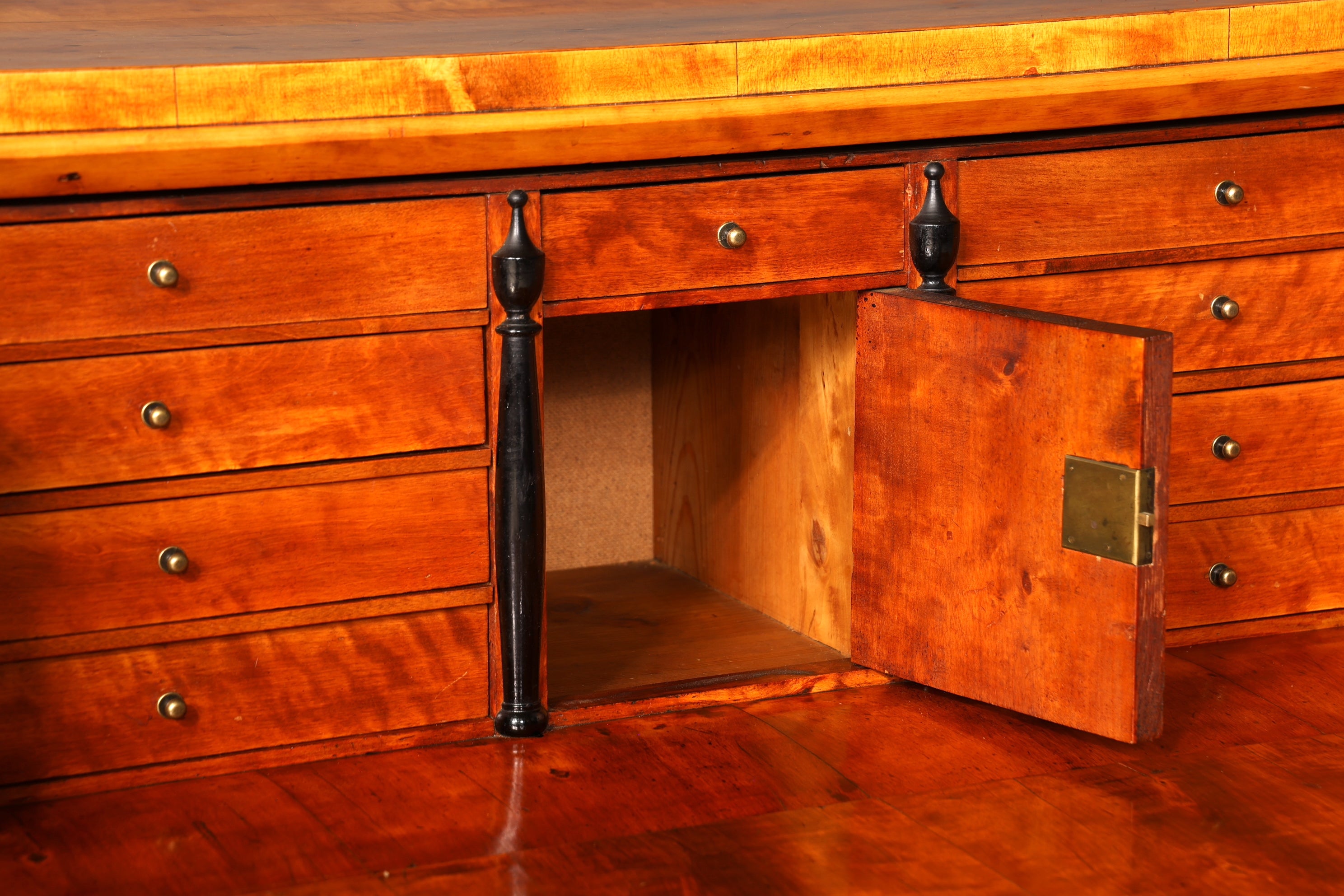 Wunderschöner Original Biedermeier Sekretär um 1860 Kommode Antik Bürokommode Englisch Säulen