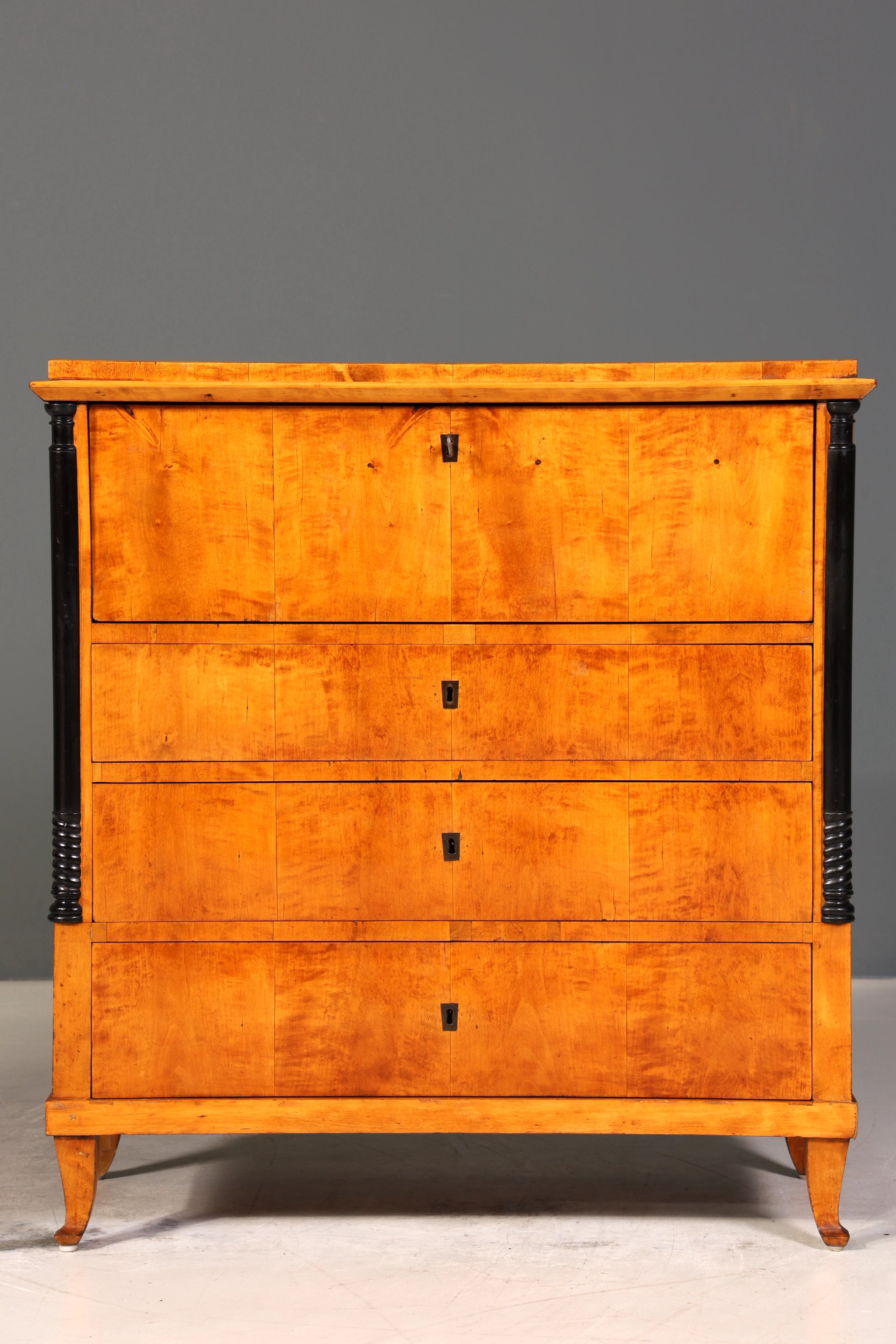 Wunderschöner Original Biedermeier Sekretär um 1860 Kommode Antik Bürokommode Englisch Säulen