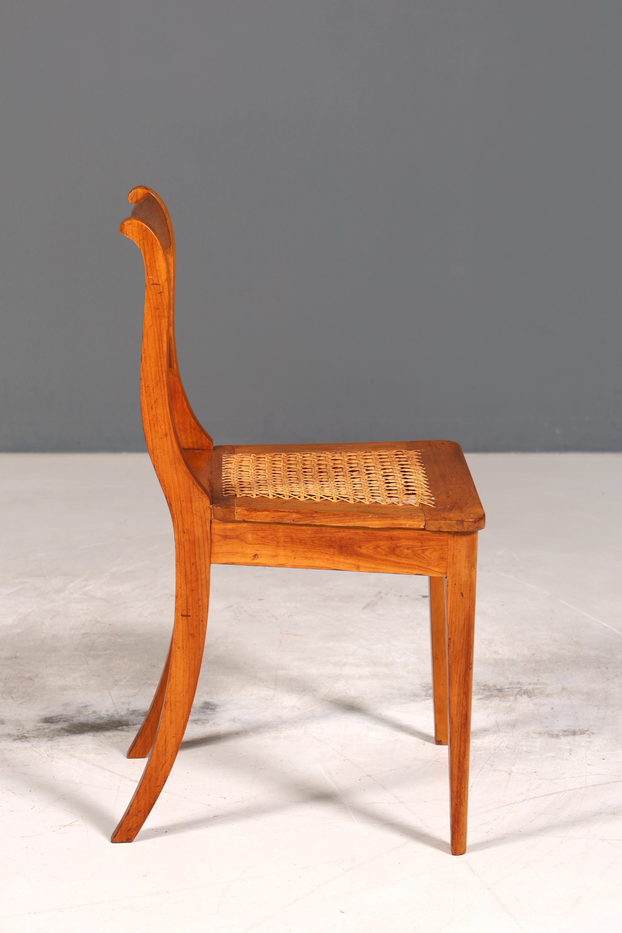 E851 Finish Traumhafter Biedermeier Stuhl Antik Sekretär Armlehnstuhl echt Holz Küchenstuhl