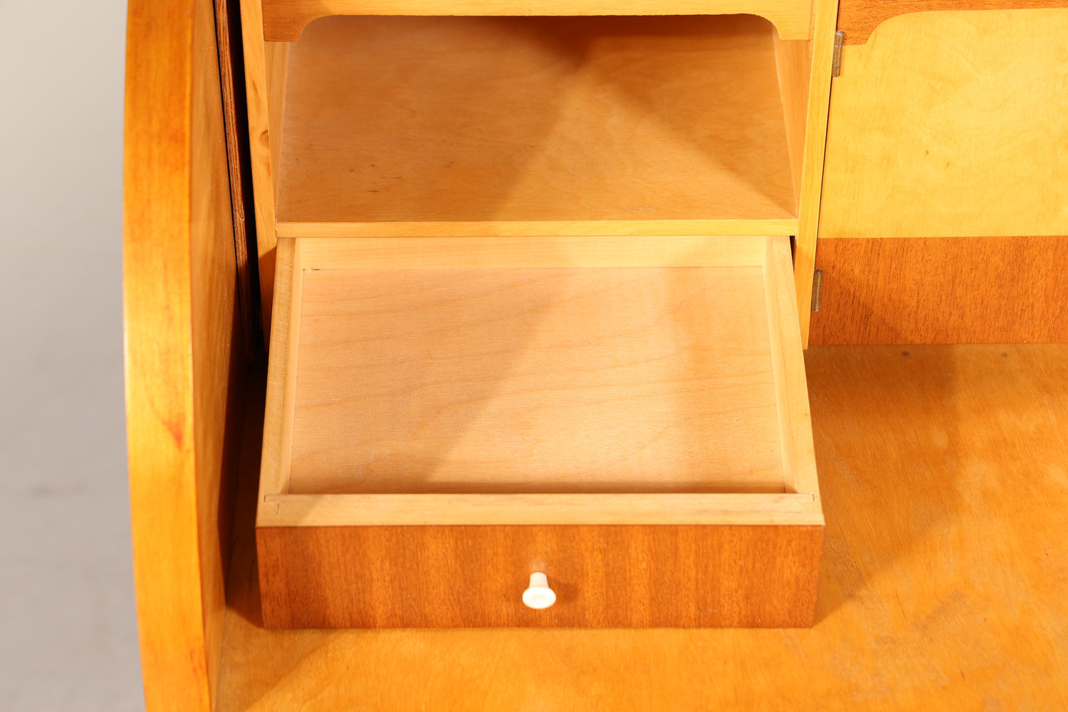 Wunderschöner Rollladen Sekretär Chippendale Stil um 1940 Büro Kommode Schreibkommode