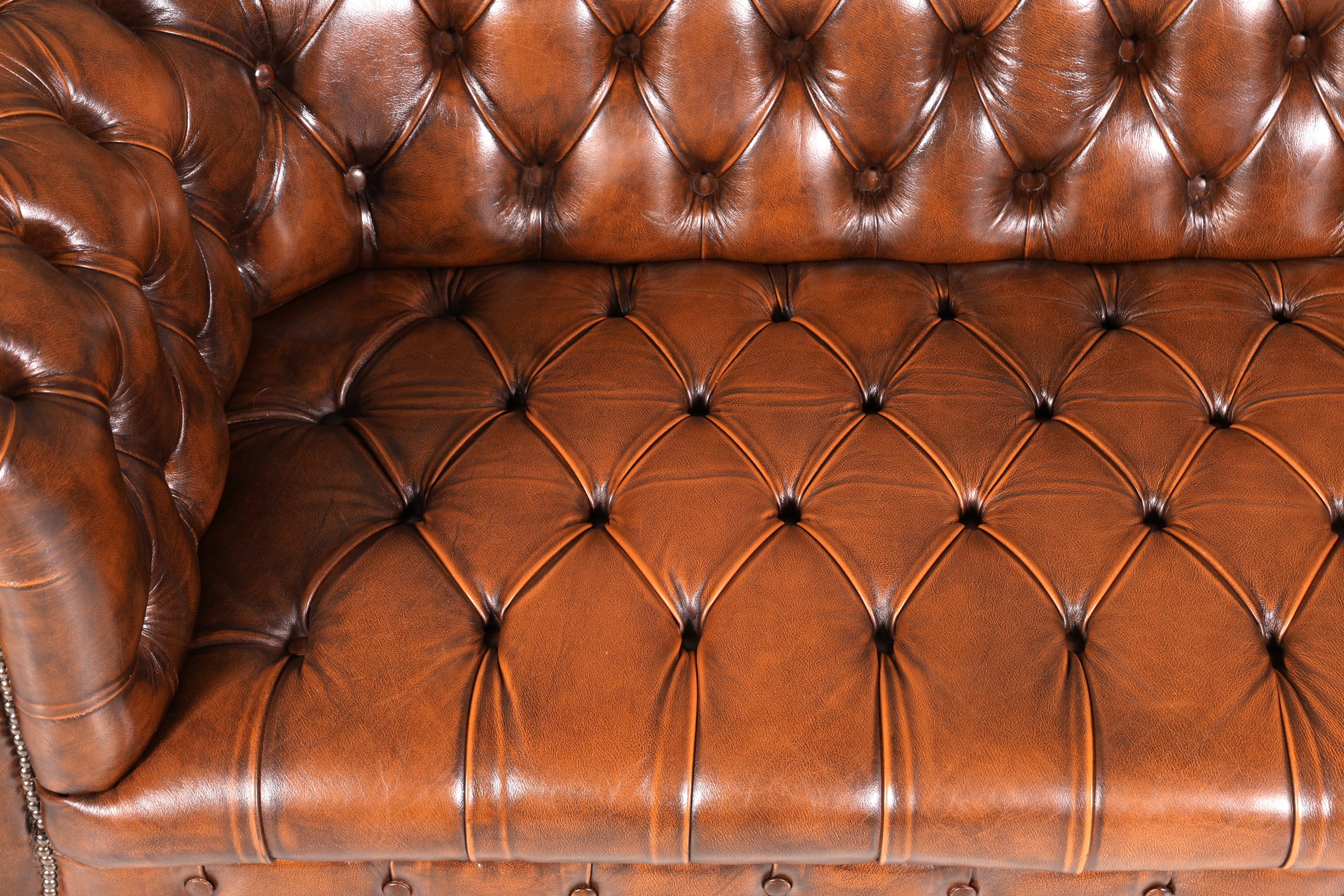 Wunderschönes Original Chesterfield Sofa 3- Sitzer echt Leder Couch Englisch
