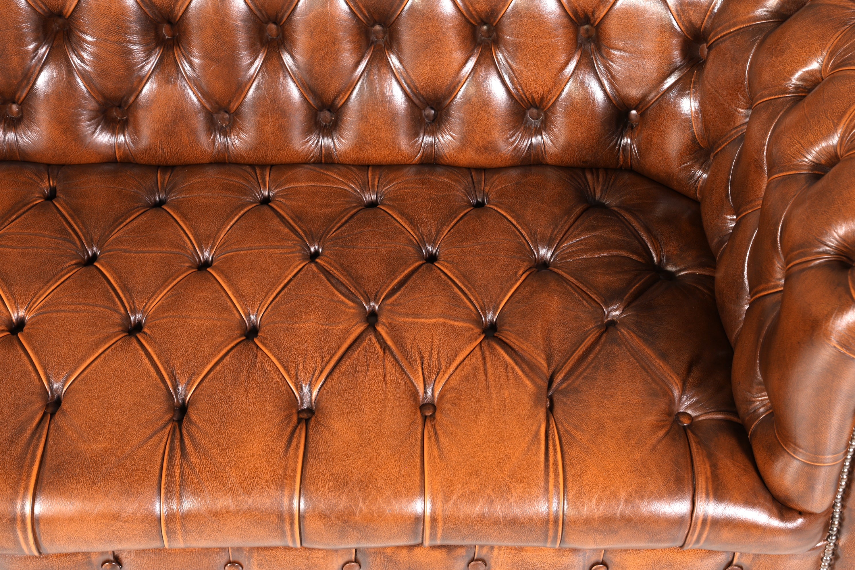 Wunderschönes Original Chesterfield Sofa 3- Sitzer echt Leder Couch Englisch