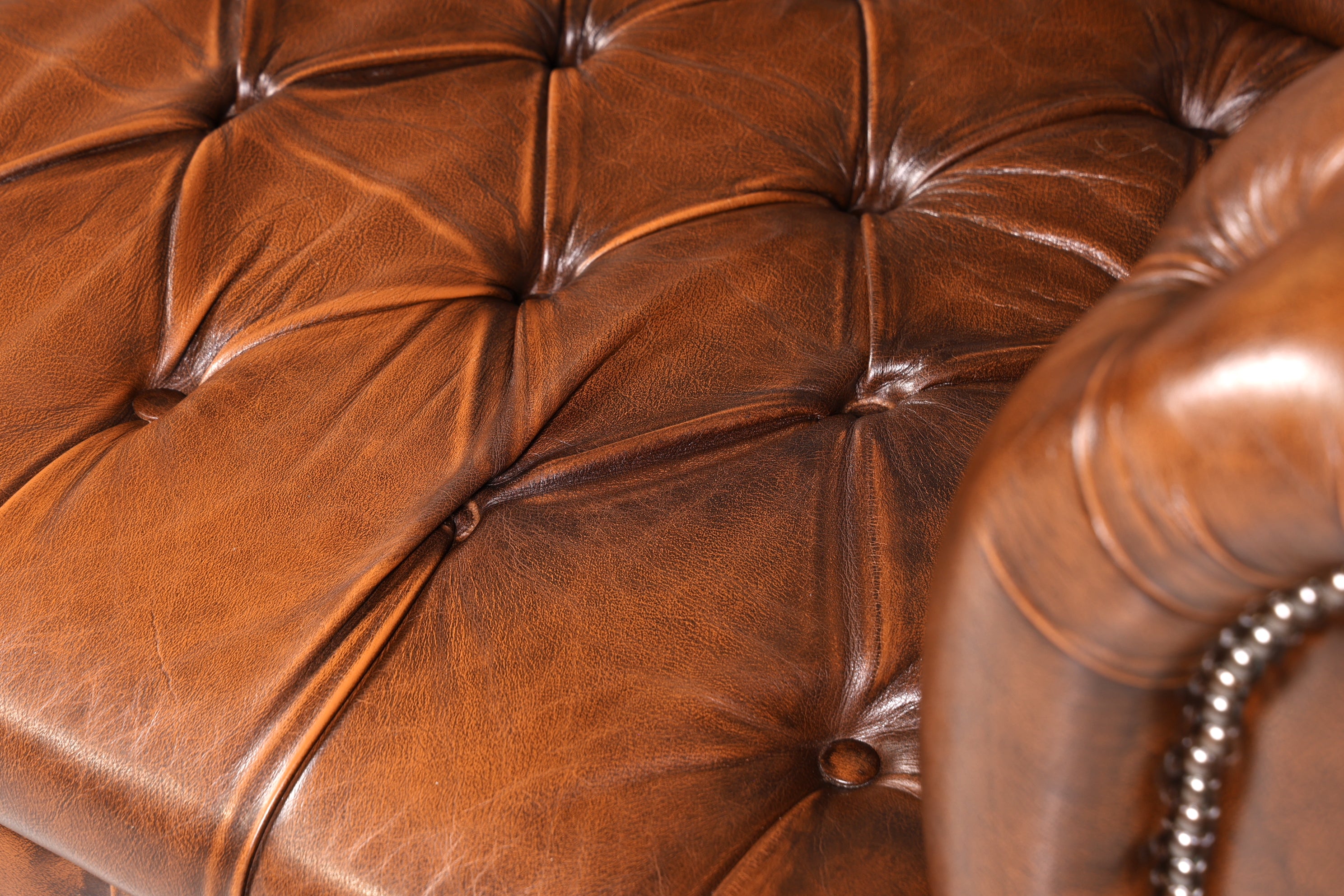 Wunderschönes Original Chesterfield Sofa 3- Sitzer echt Leder Couch Englisch