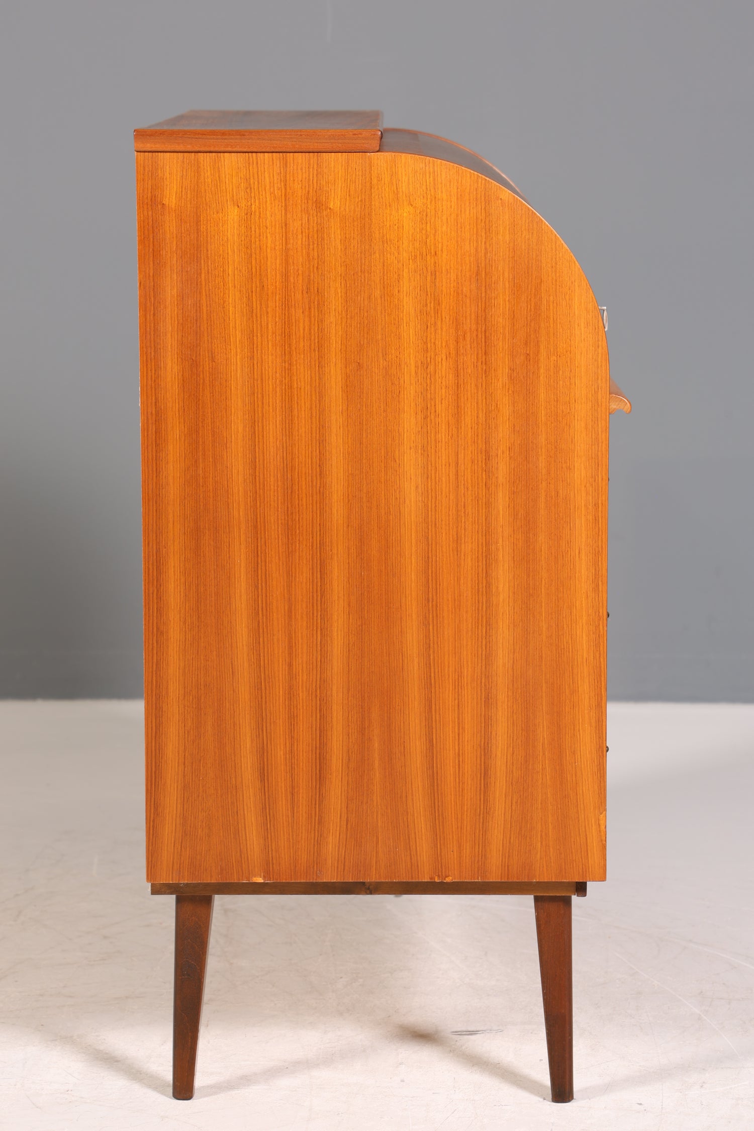 Traumhafter Mid Century Rollladen Sekretär echt Holz Büro Schrank Vintage Schreibkommode