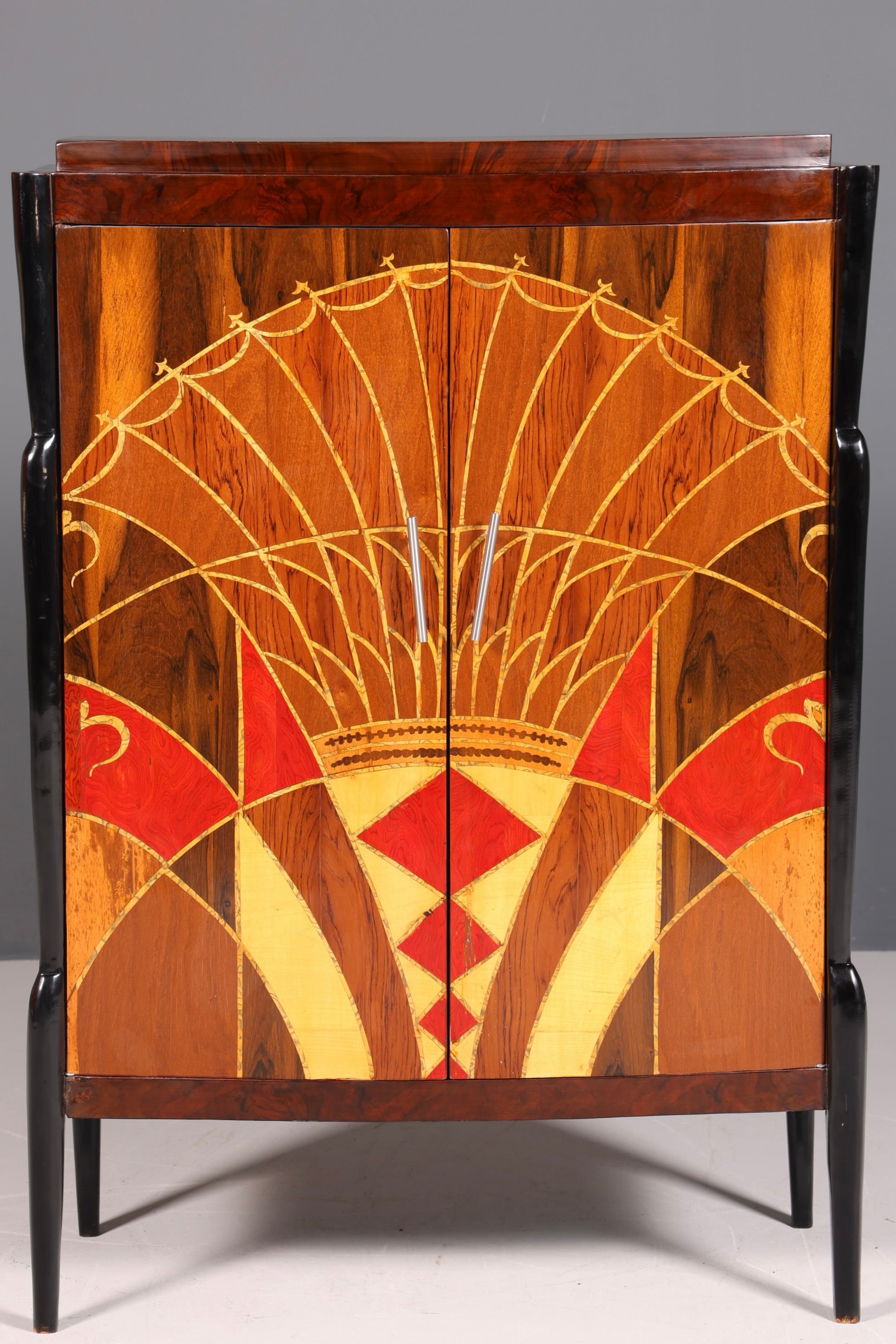 Beautiful Art Deco style highboard cabinet chest of drawers Vertiko Sun Cabinet