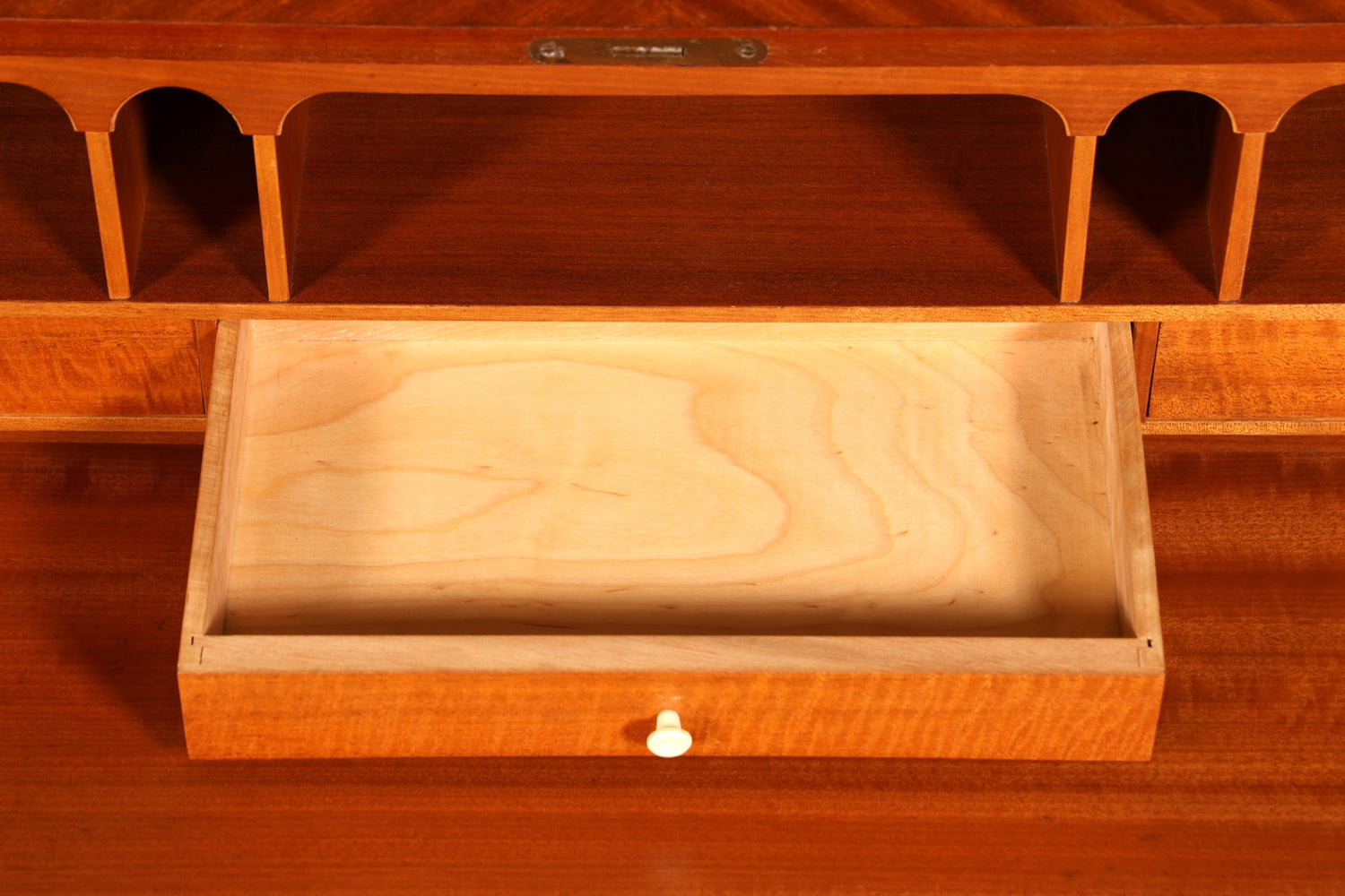 Wunderschöner Mid Century Rollladen Sekretär echt Holz Büro Schrank Vintage Schreibkommode