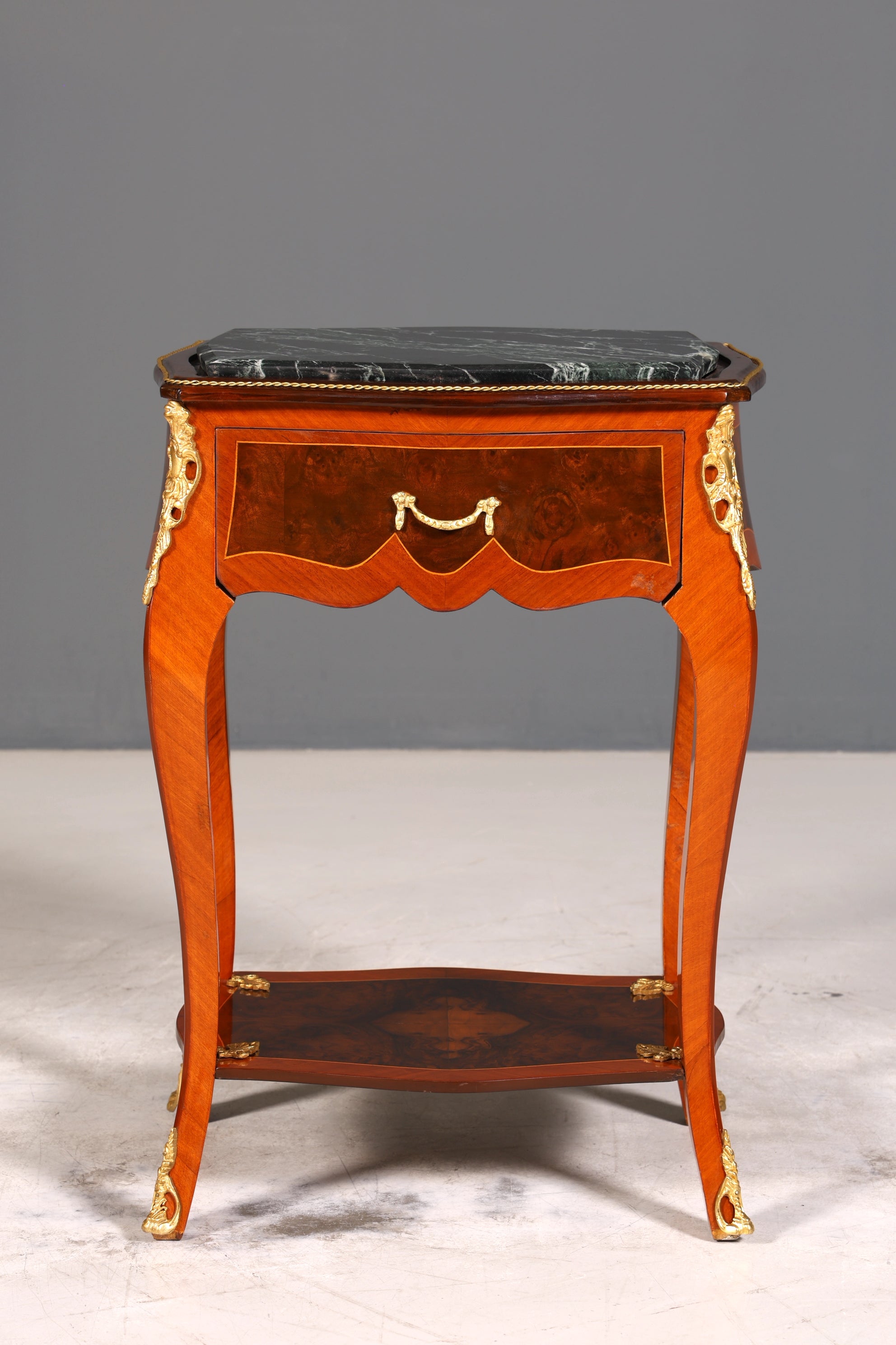 Edler Louis XV Beistelltisch Barock Stil Ablagetisch Marmor Kommode Telefontisch
