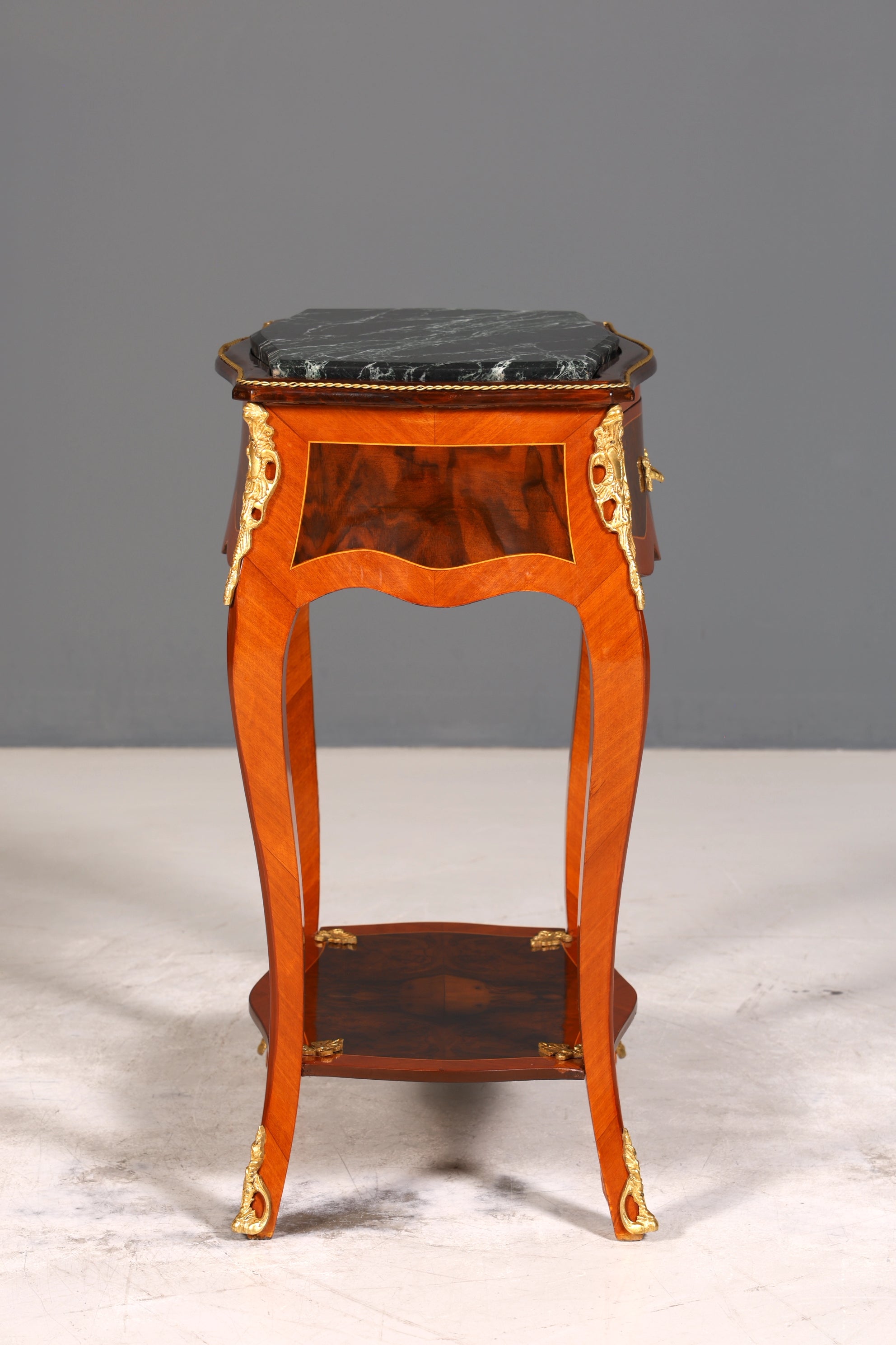 Edler Louis XV Beistelltisch Barock Stil Ablagetisch Marmor Kommode Telefontisch