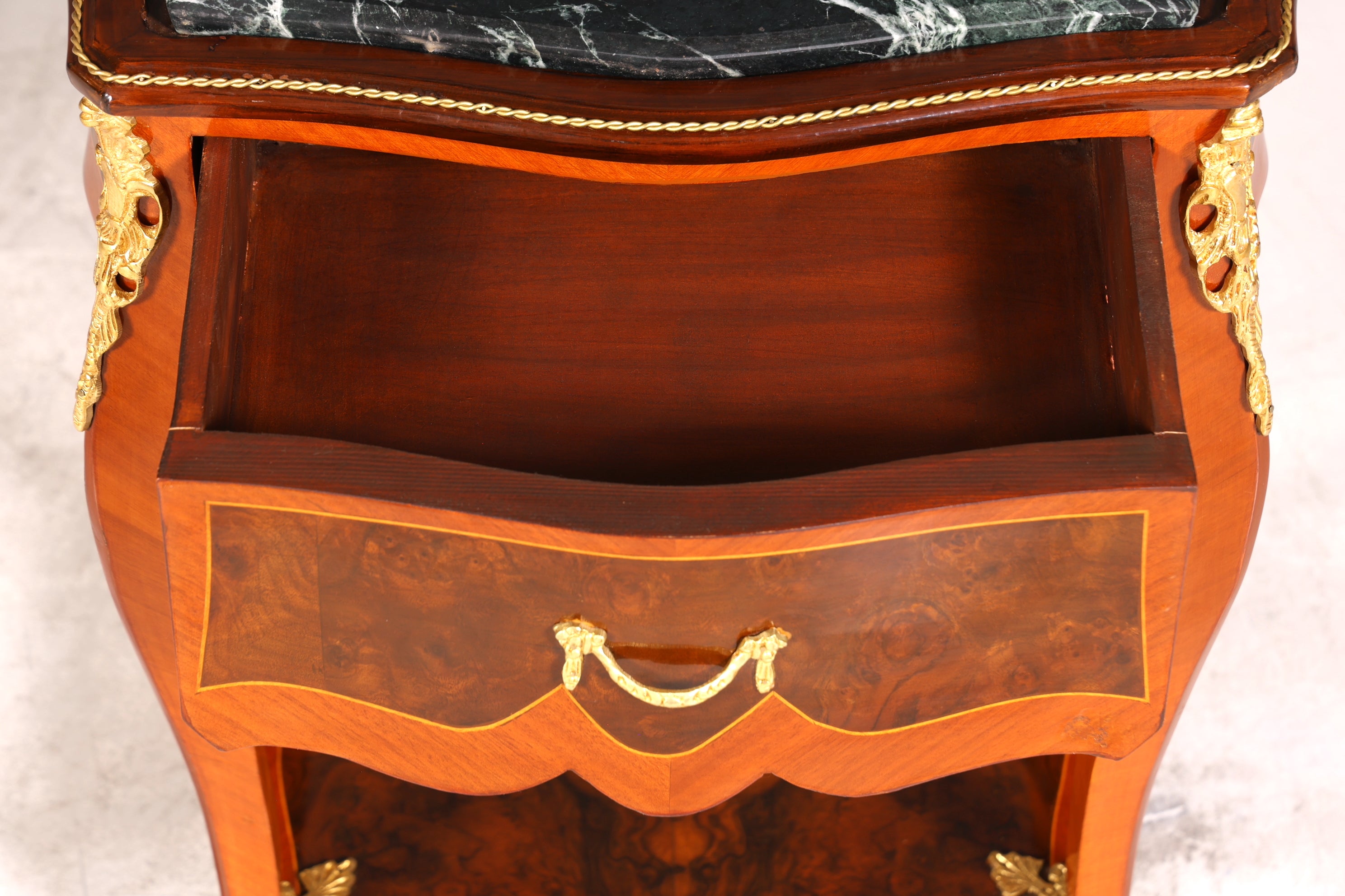 Edler Louis XV Beistelltisch Barock Stil Ablagetisch Marmor Kommode Telefontisch