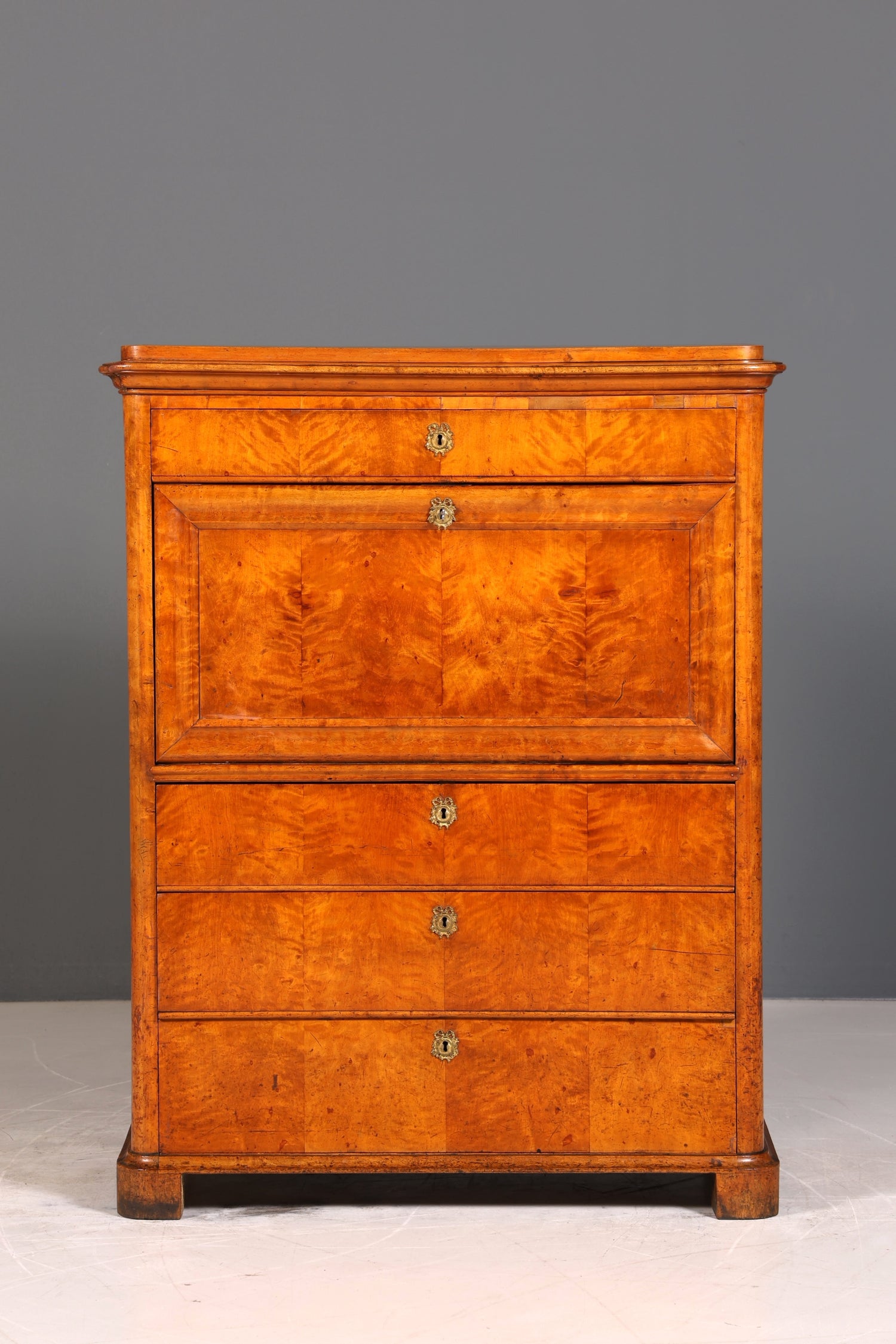 Edler Biedermeier Sekretär Vertiko Louis Philippe Highboard Kommode Schrank um 1880