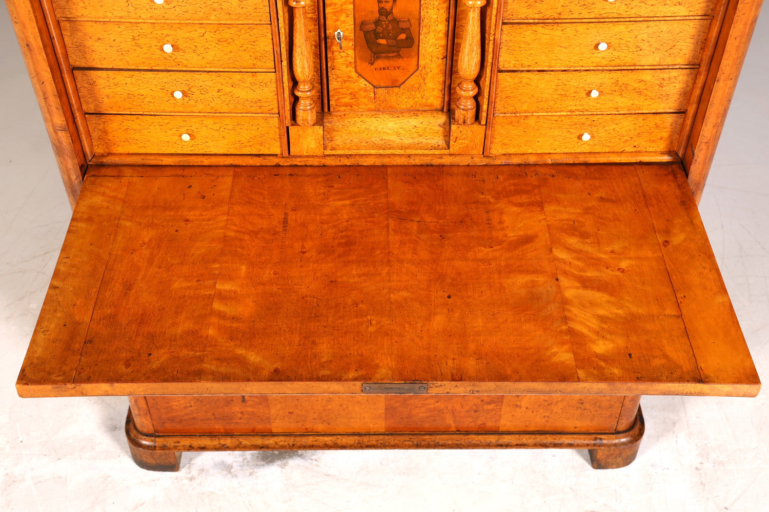 Edler Biedermeier Sekretär Vertiko Louis Philippe Highboard Kommode Schrank um 1880