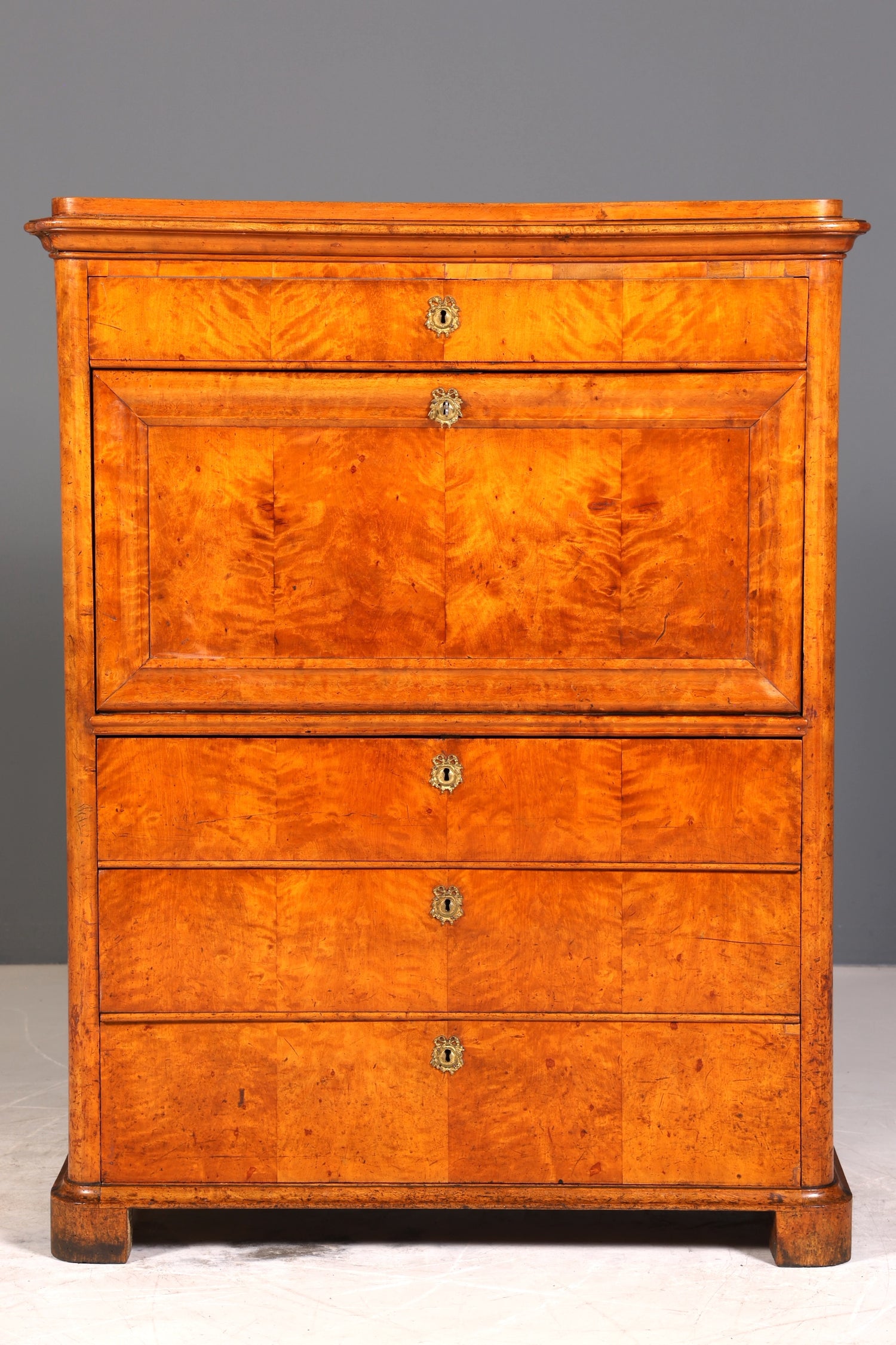Edler Biedermeier Sekretär Vertiko Louis Philippe Highboard Kommode Schrank um 1880