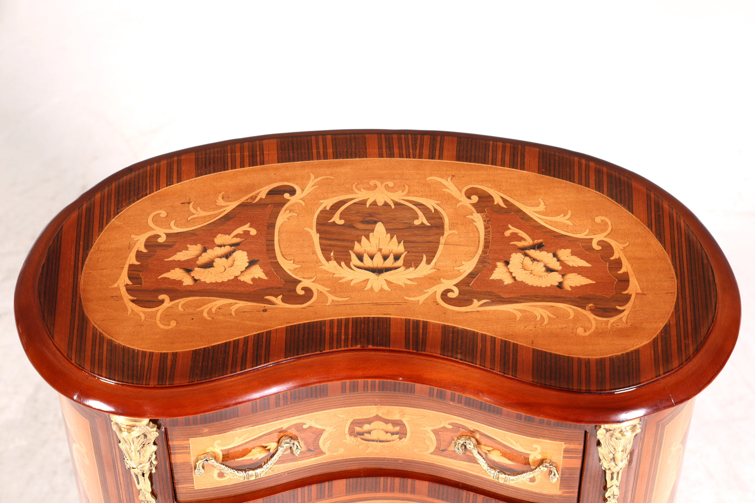 Wunderschöne Barock Stil Kommode Antik Stil Beistelltisch Messing Schränkchen