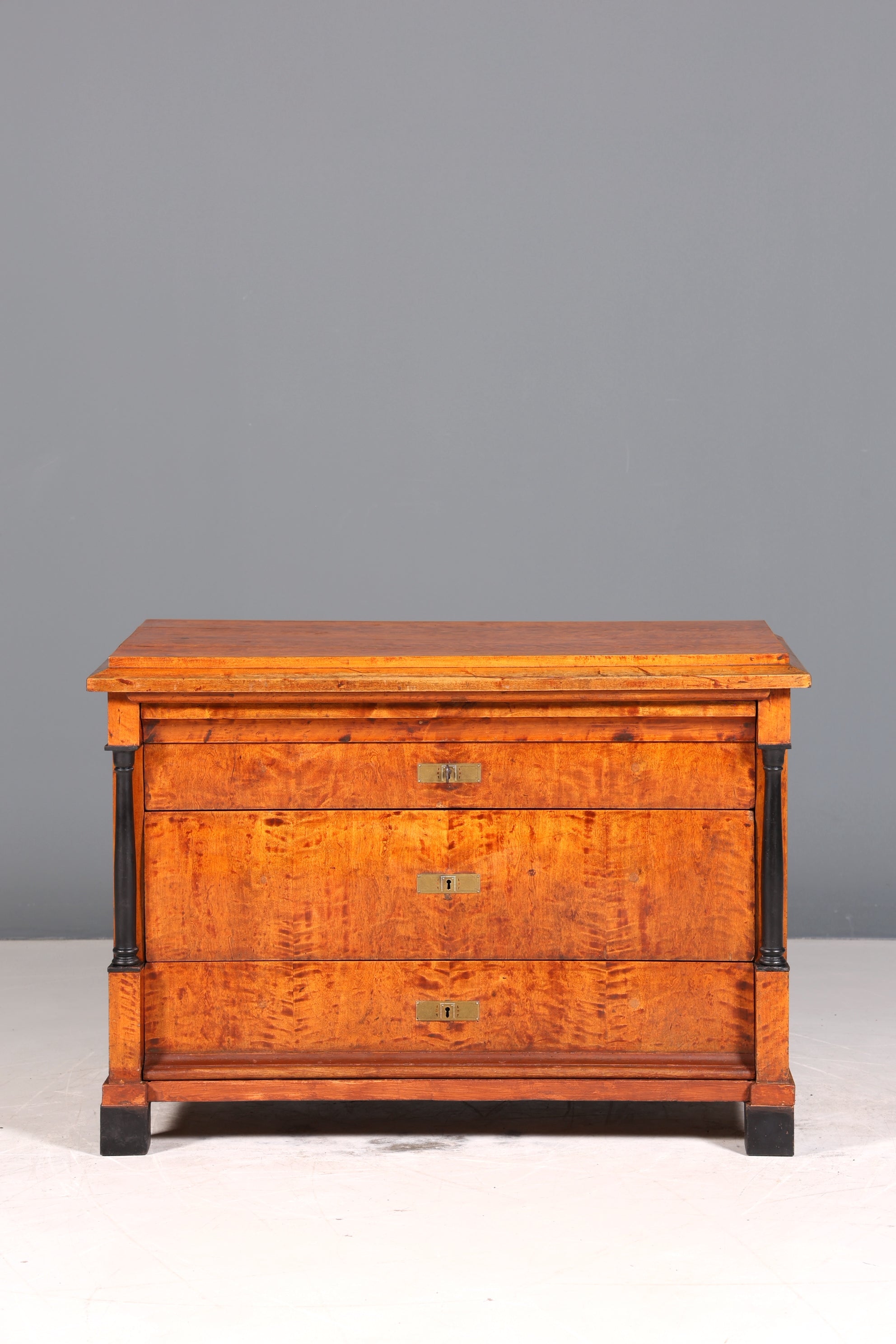 Wunderschöne Originale Biedermeier Kommode um 1880 Kommode Antik Säulen Schubladenkommode