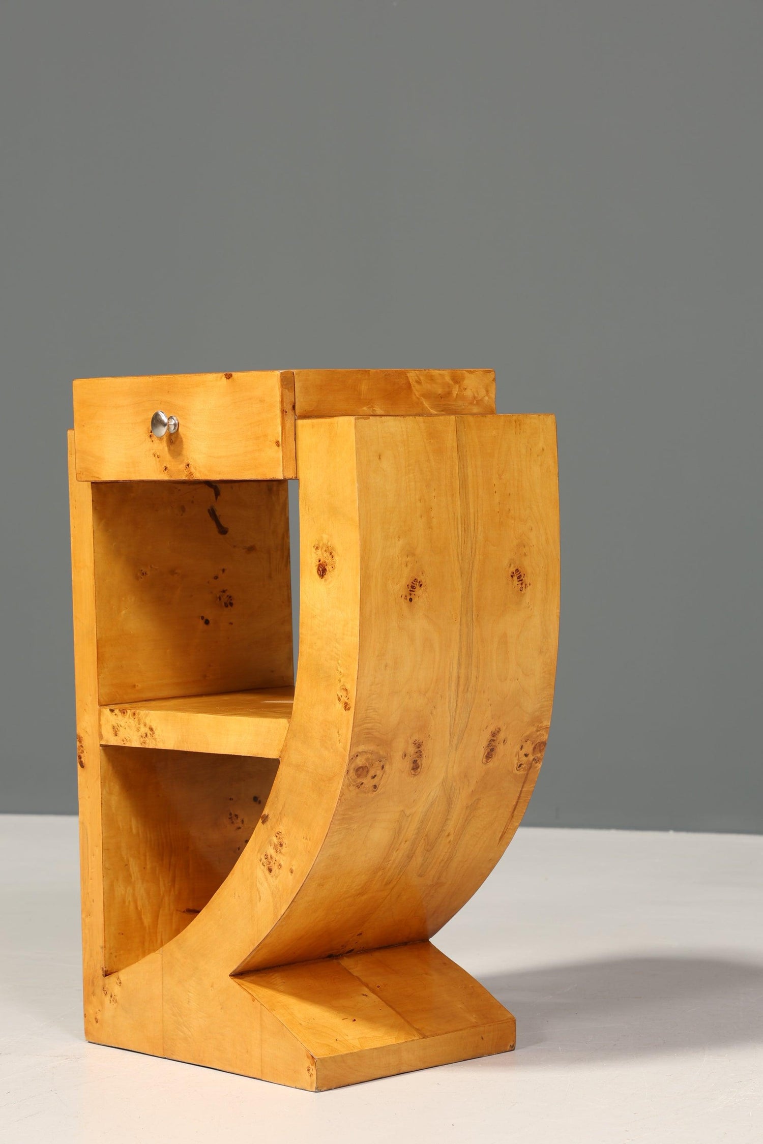 2x Wunderschöne Art Deco Stil Beistelltische Birke Ablagetisch Set Nachttische Kommode