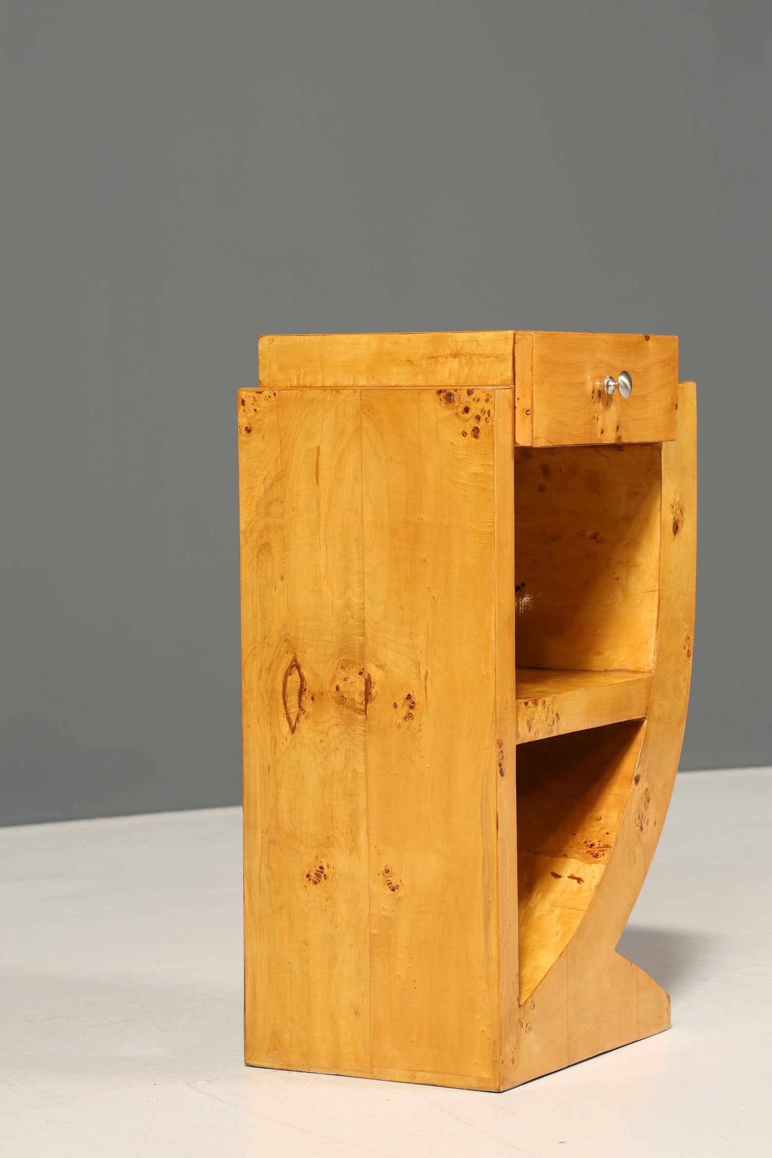 2x Wunderschöne Art Deco Stil Beistelltische Birke Ablagetisch Set Nachttische Kommode