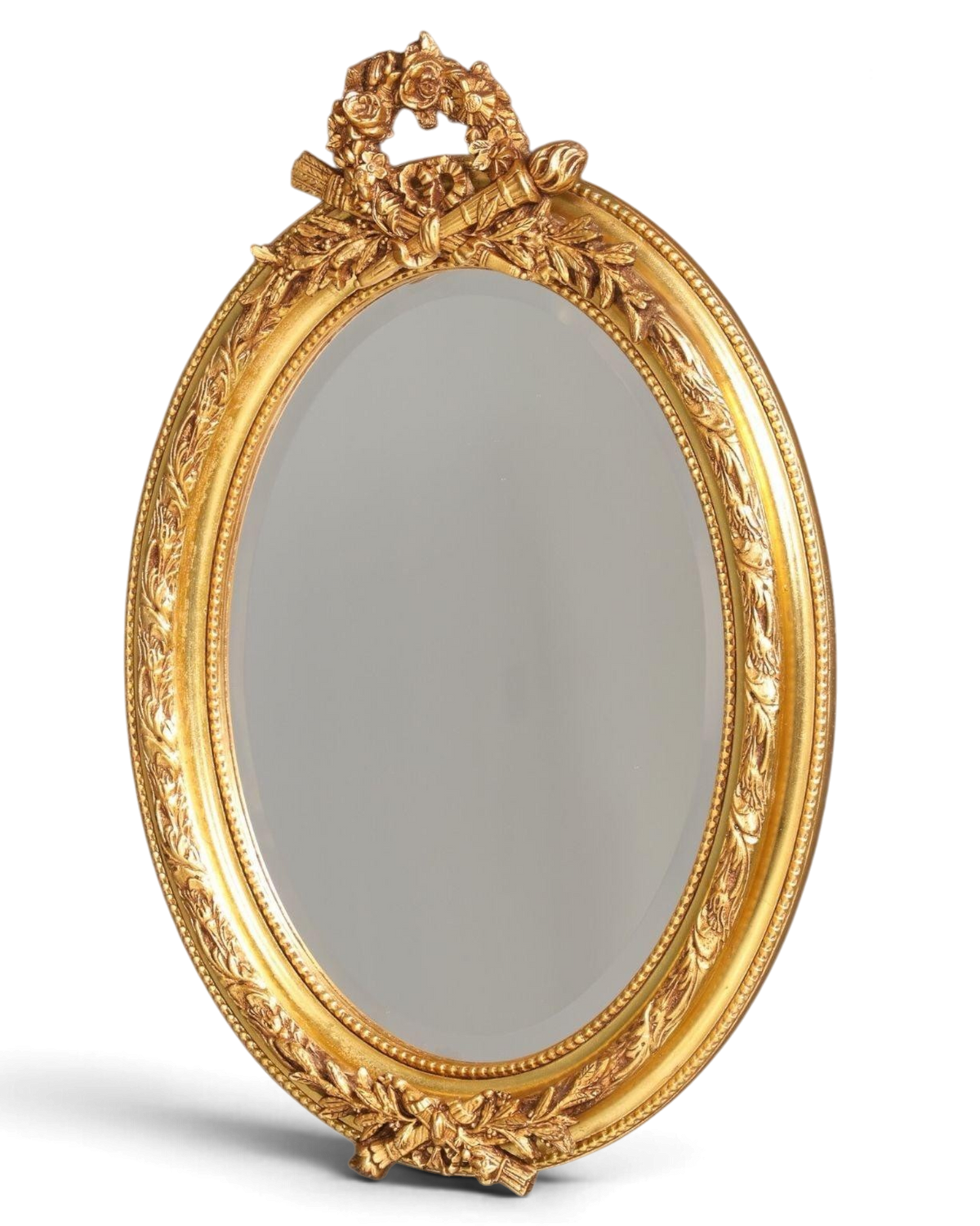 Barock Ovaler Wandspiegel Gold Ornament