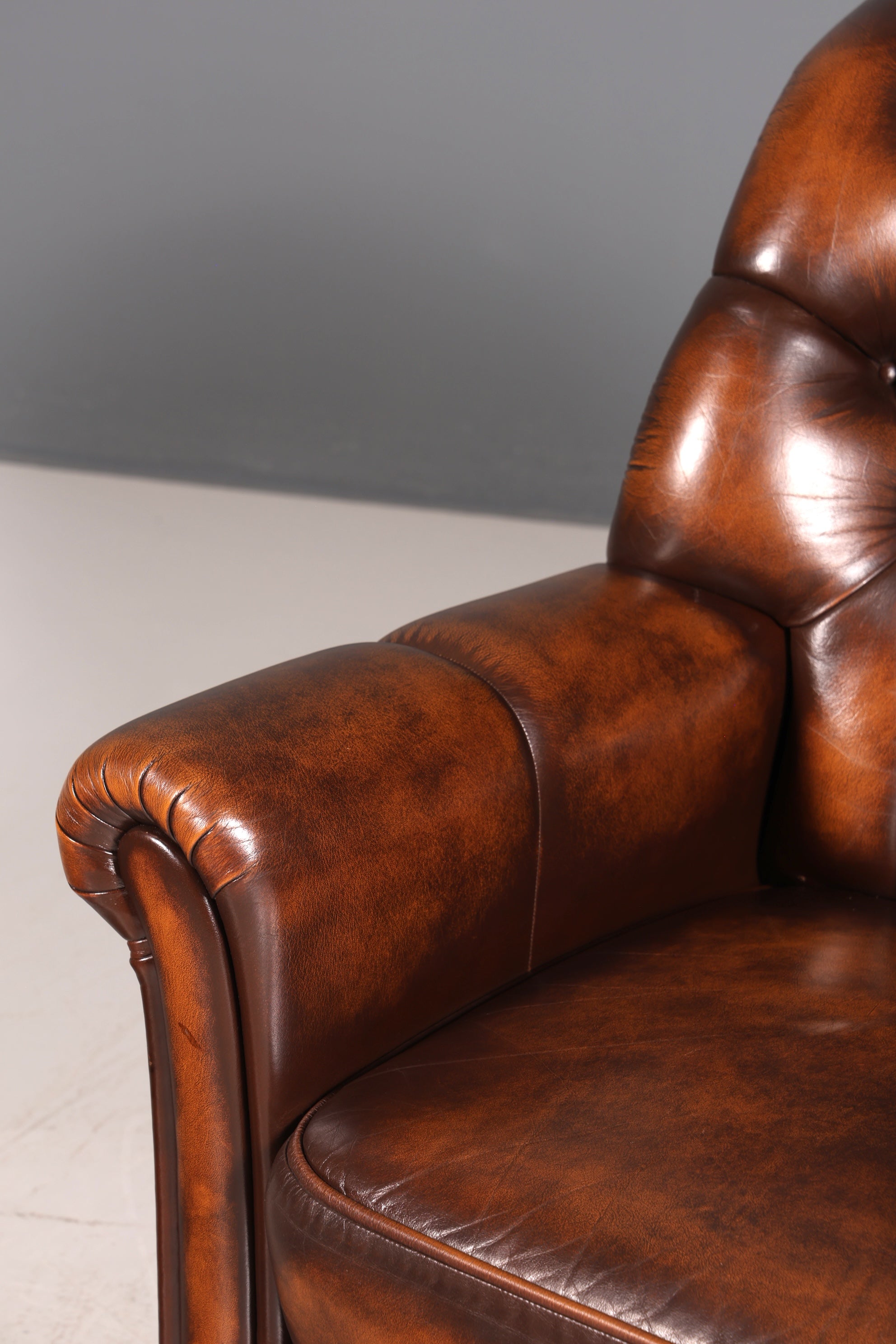 Stilvoller Original Chesterfield Sessel Englischer Armlehnsessel Englisch Herrensessel 3 von 3