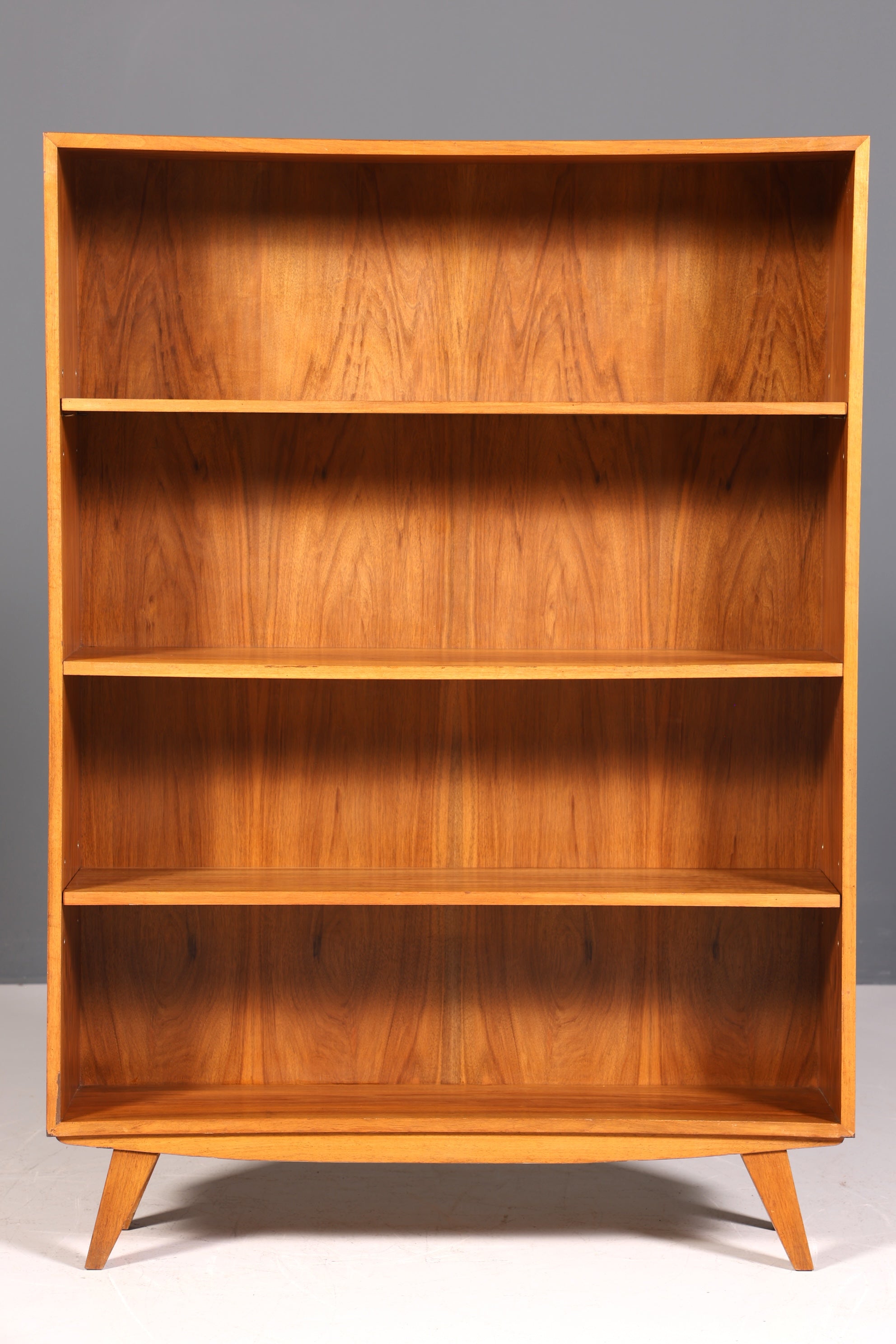 Wunderschönes Original Musterring Regal Mid Century Bücherregal Retro echt Holz Buchablage 1 von 2