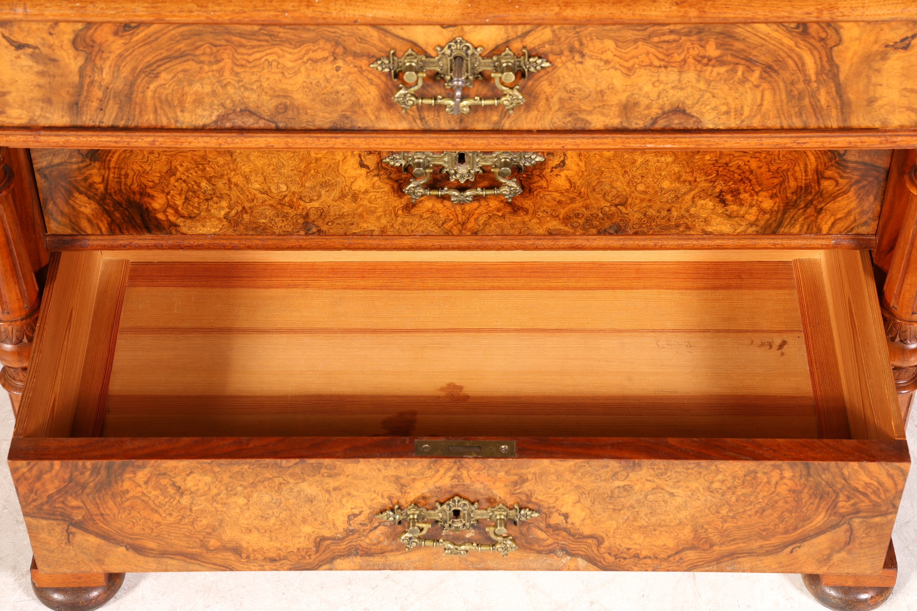 Wunderschöne Gründerzeit Kommode Louis Philippe echt Holz Schubladen Kommode Sideboard um 1880
