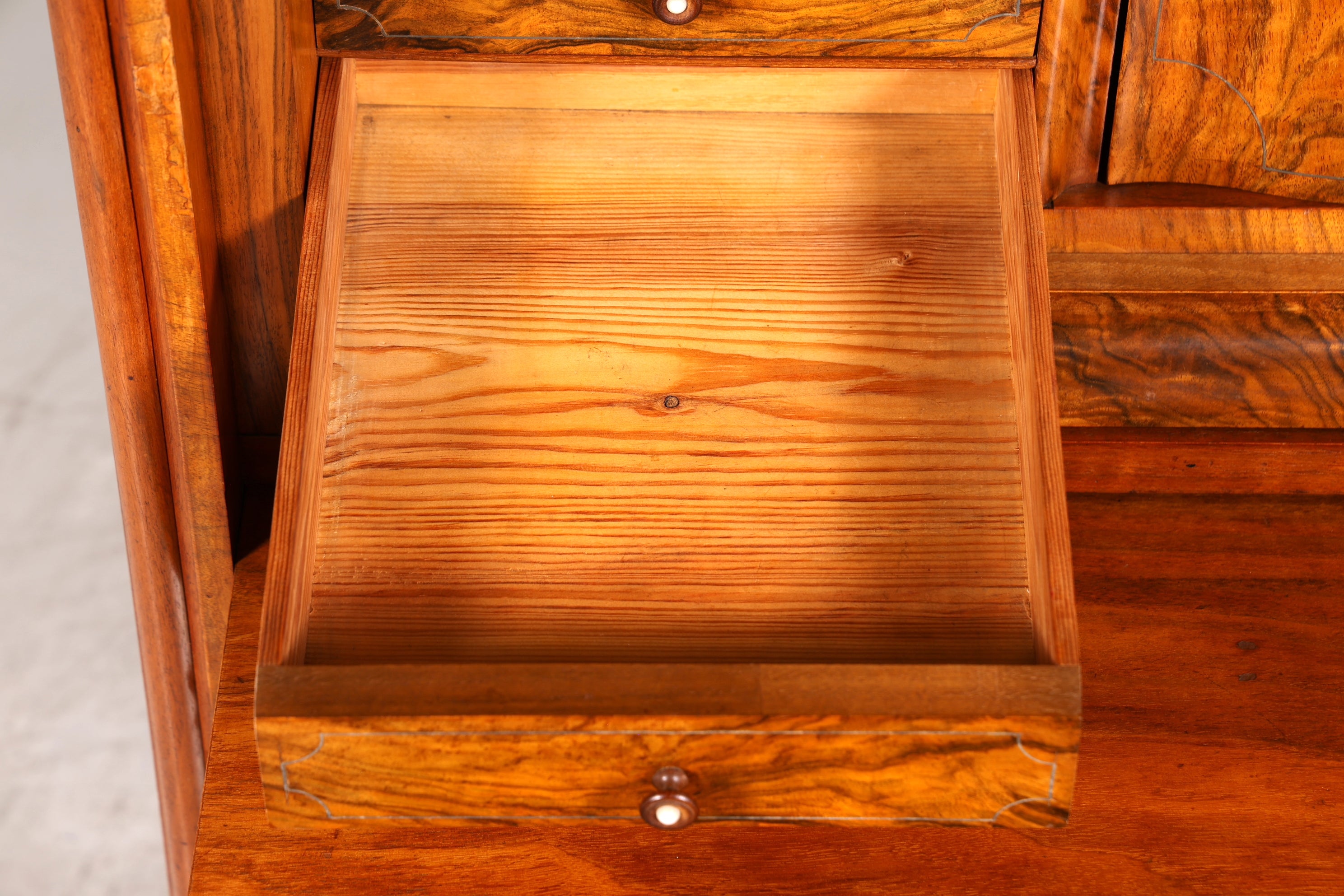 E903 Finish Wunderschöner Gründerzeit Sekretär Vertiko Highboard Louis Philippe Kommode um 1880
