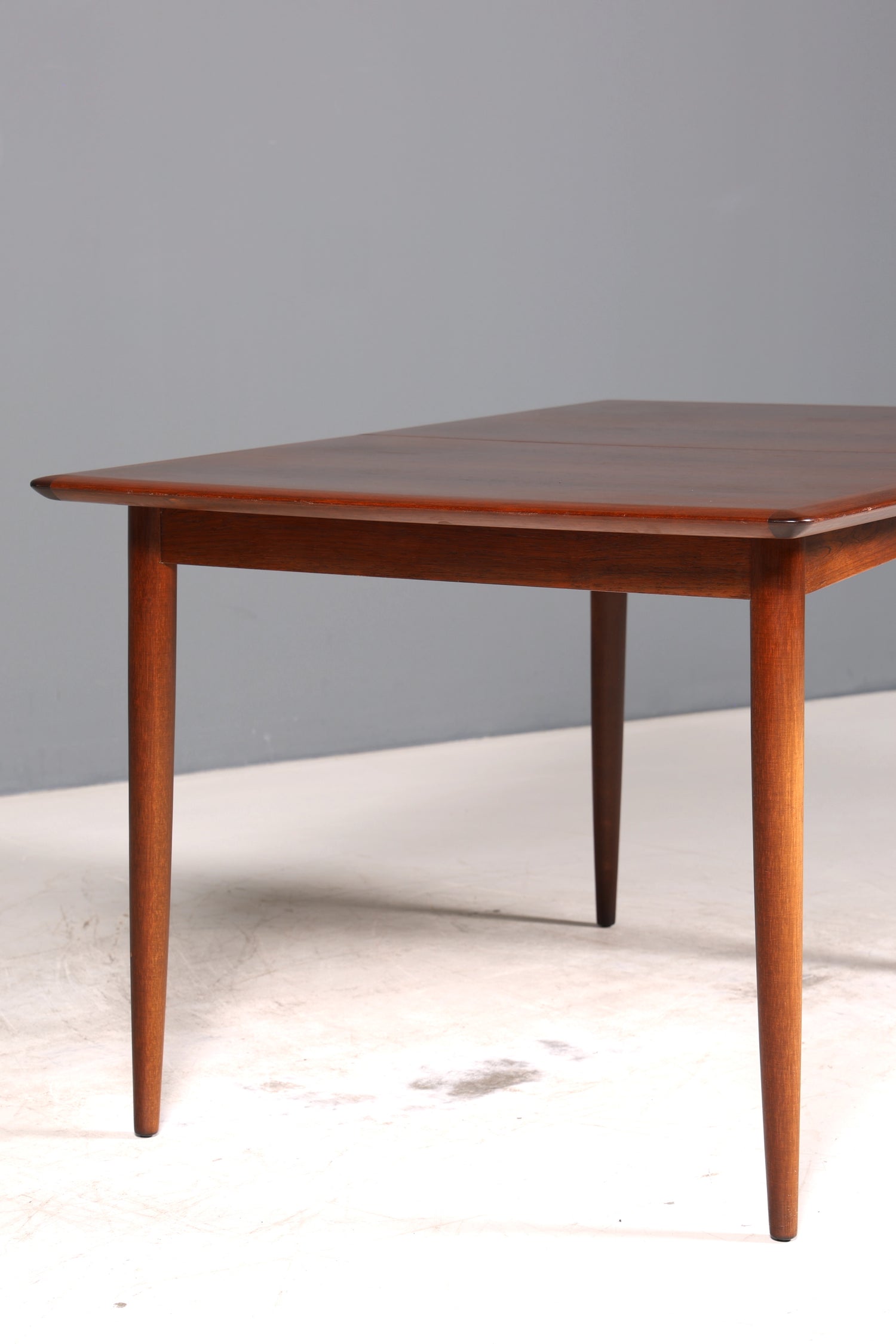 E915 Finish cm Schlichter Mid Century Esstisch ausziehbarer Vintage Tisch Retro Küchentisch