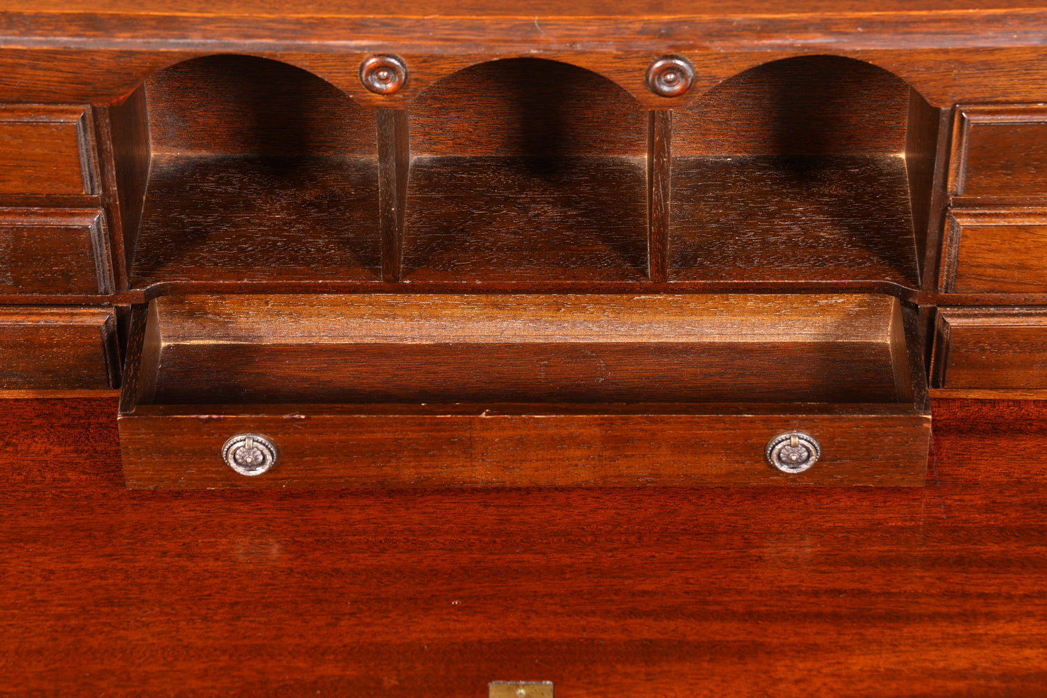 Wunderschöner Englischer Sekretär echt Lederauflage Schreibkommode echt Holz Schreibtisch Kommode