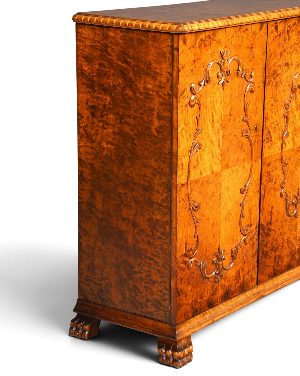 Stilvoller Original Art Deco Schrank Vertiko um 1940 Aktenschrank echt Holz Wäscheschrank Highboard