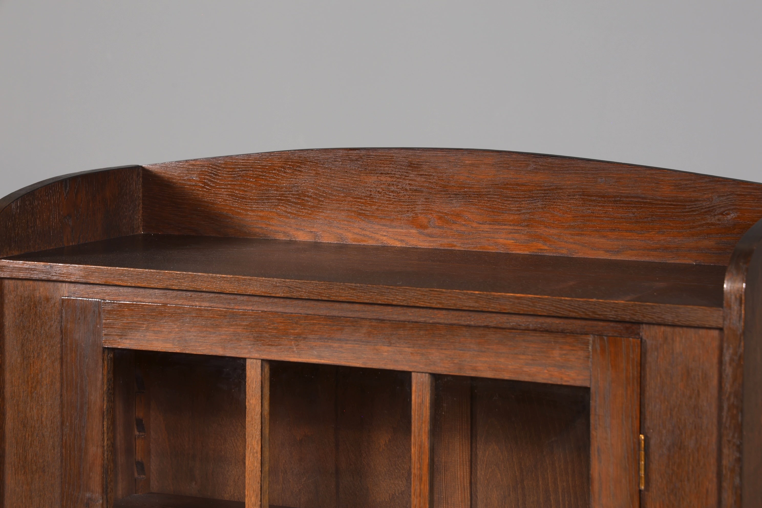 Traumhafte Jugendstil Vitrine Antike Holz Bücherschrank Eiche Antik Schrank Geschirrschrank