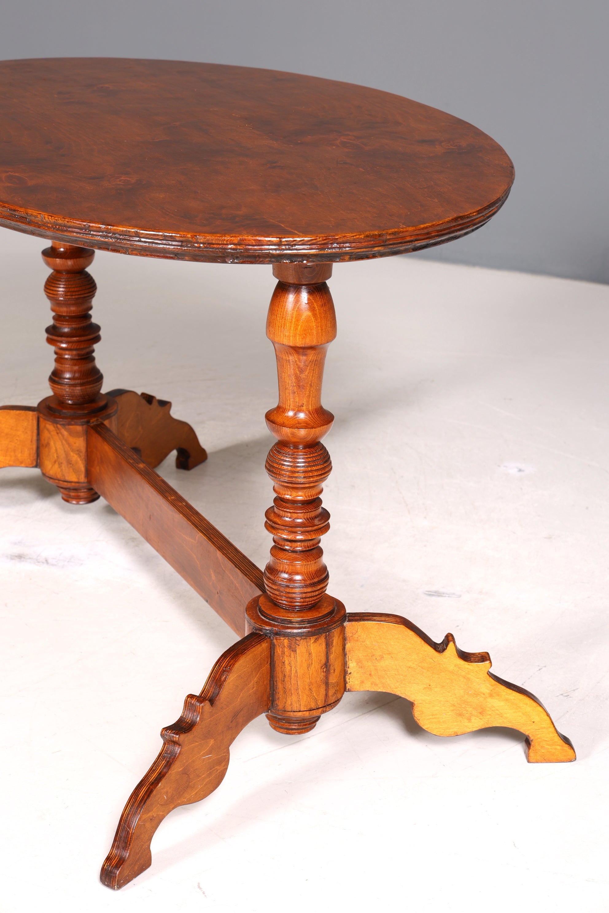 Wunderschöner ovaler Jugendstil Tisch echt Holz Ablagetisch Antik Couchtisch