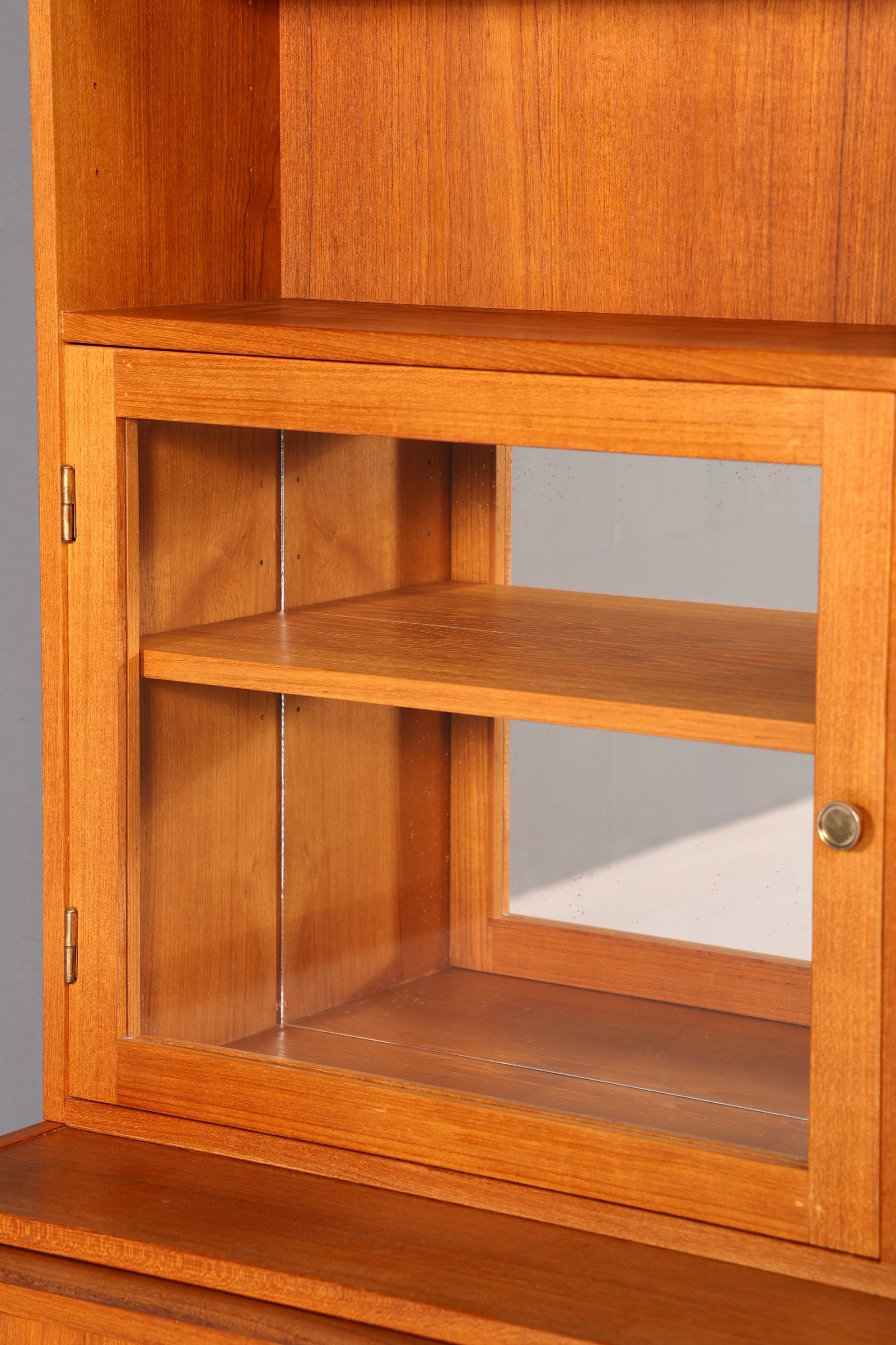 Edles Mid Century Regal Danish Design Sideboard Bücherregal Teak Holz Vitrine Sekretär Schrank Highboard Vintage 60er