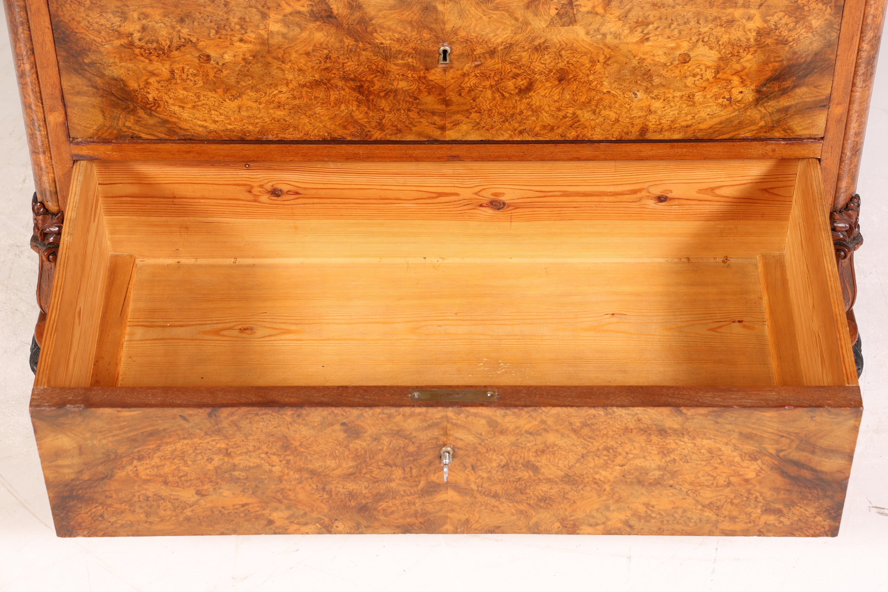 Stilvoller Louis Philippe Sekretär Vertiko Gründerzeit Kommode um 1880 Schubladenkommode