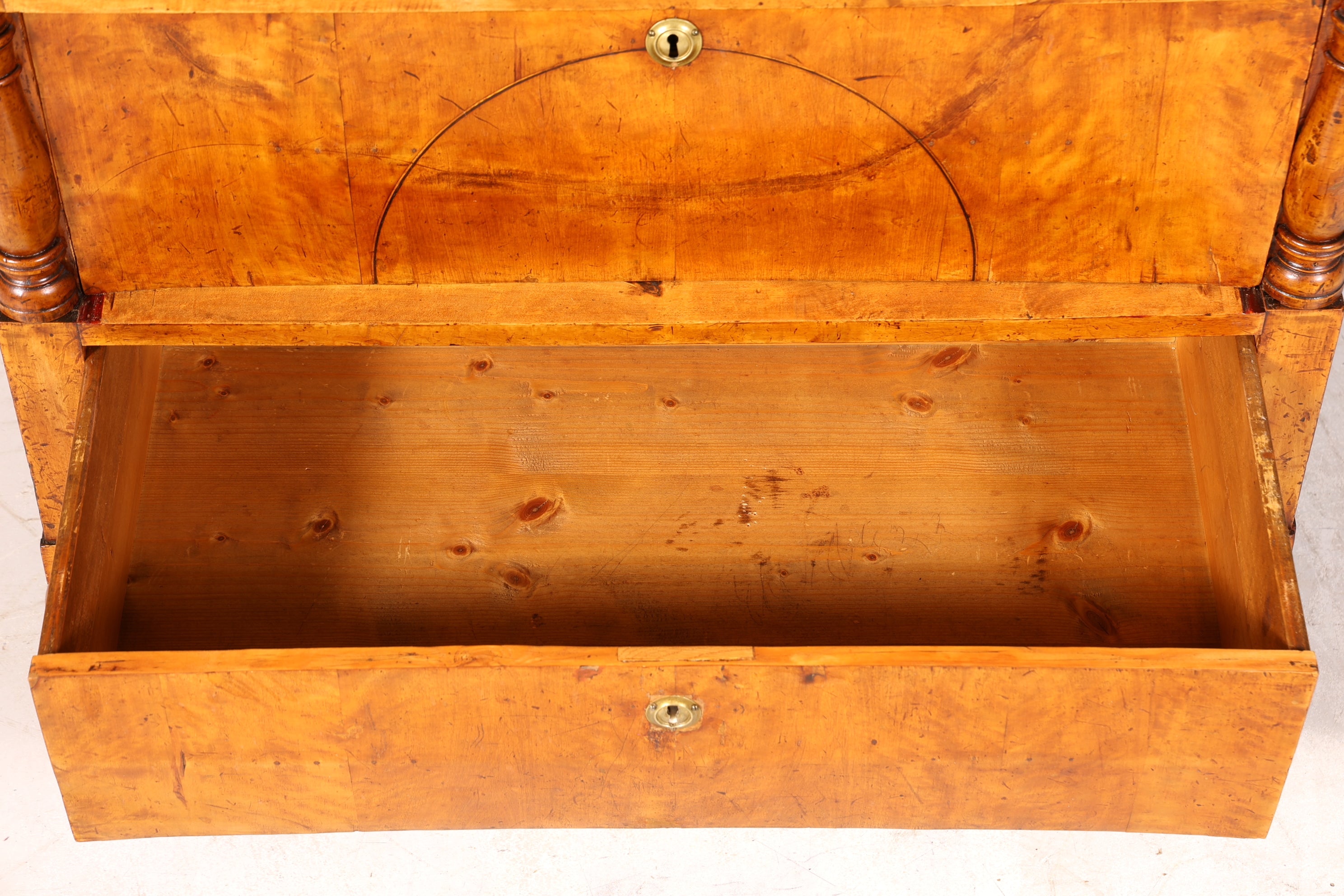 Wunderschöner Biedermeier Sekretär Antik Kommode Office Schreibkommode
