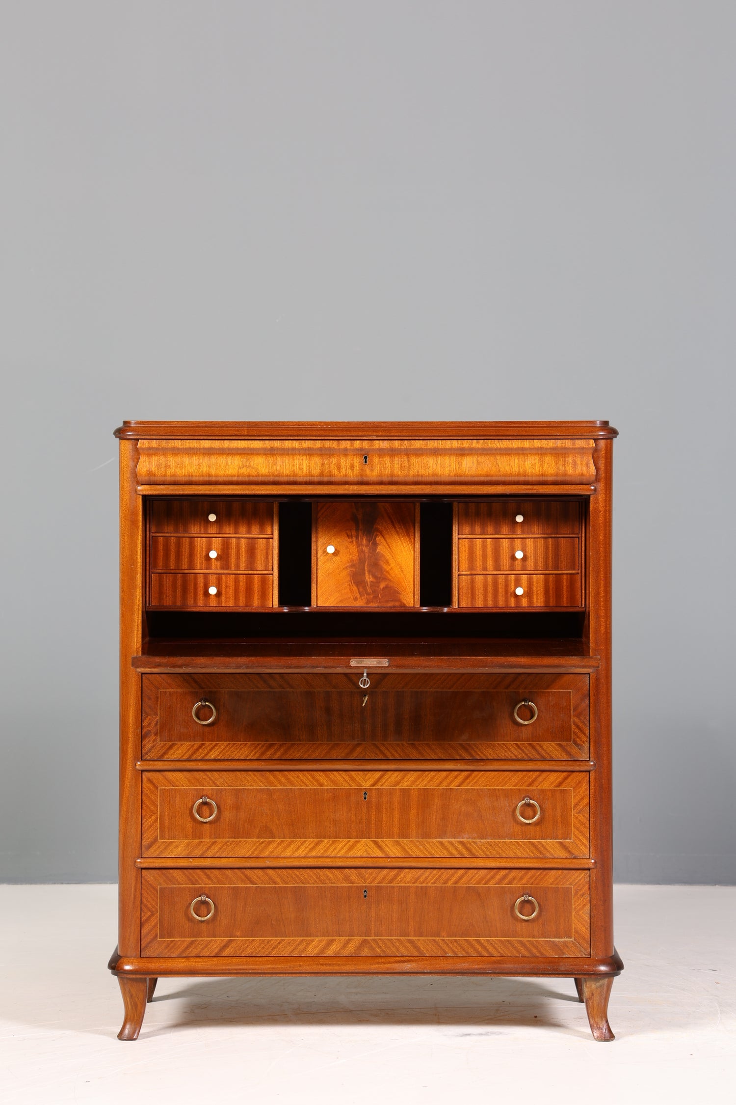 Wunderschöner Sekretär im Antik Stil Büro Kommode Art Deco Stil 50s Vertiko Schreibkommode Kommode