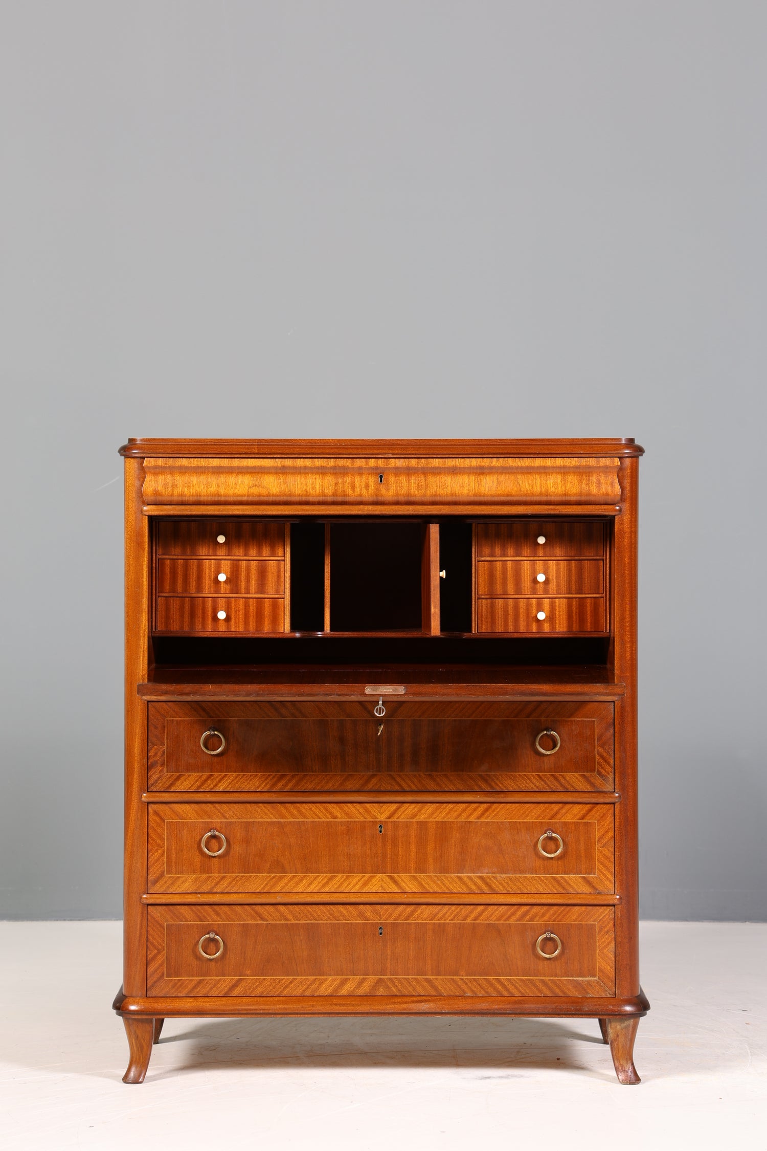 Wunderschöner Sekretär im Antik Stil Büro Kommode Art Deco Stil 50s Vertiko Schreibkommode Kommode