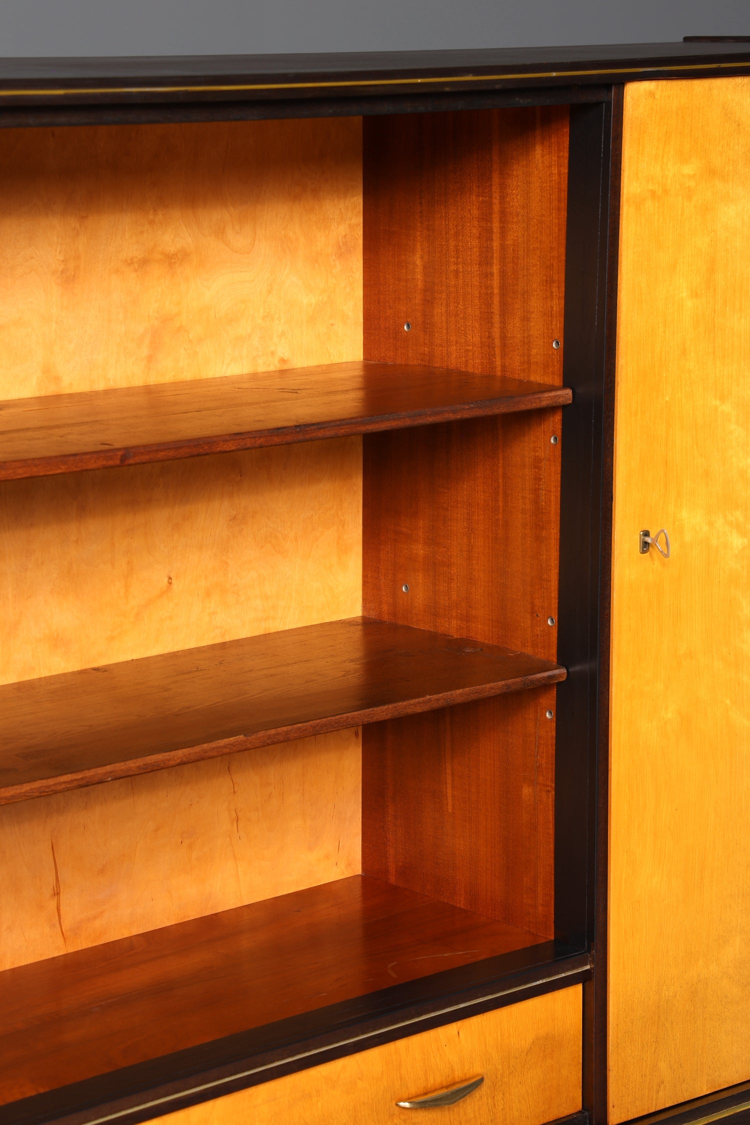 Wunderschöner Mid Century Schrank 60er Jahre Bücherregal Aktenschrank Rockabilly Wäscheschrank Regal Highboard