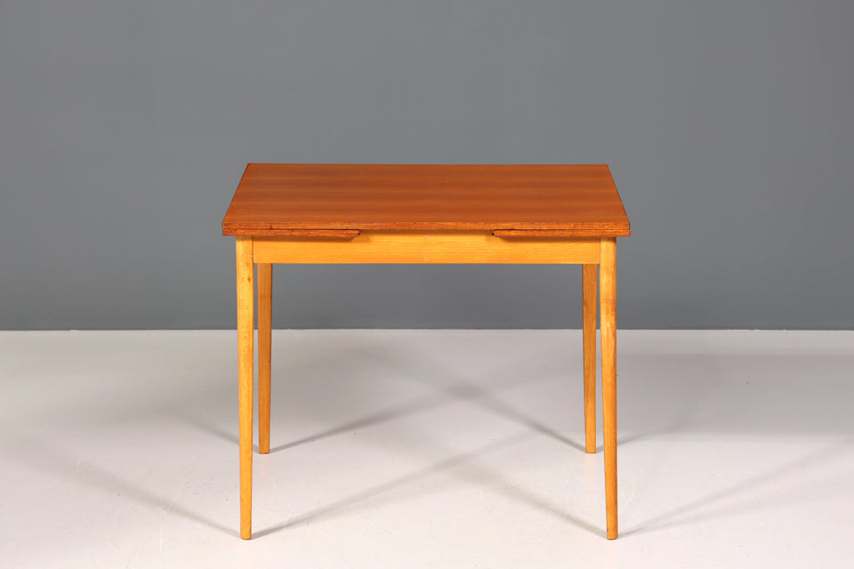 Wunderschöner Mid Century Esstisch ausziehbarer Danish Design Teak Holz Küchentisch Esszimmer Tisch