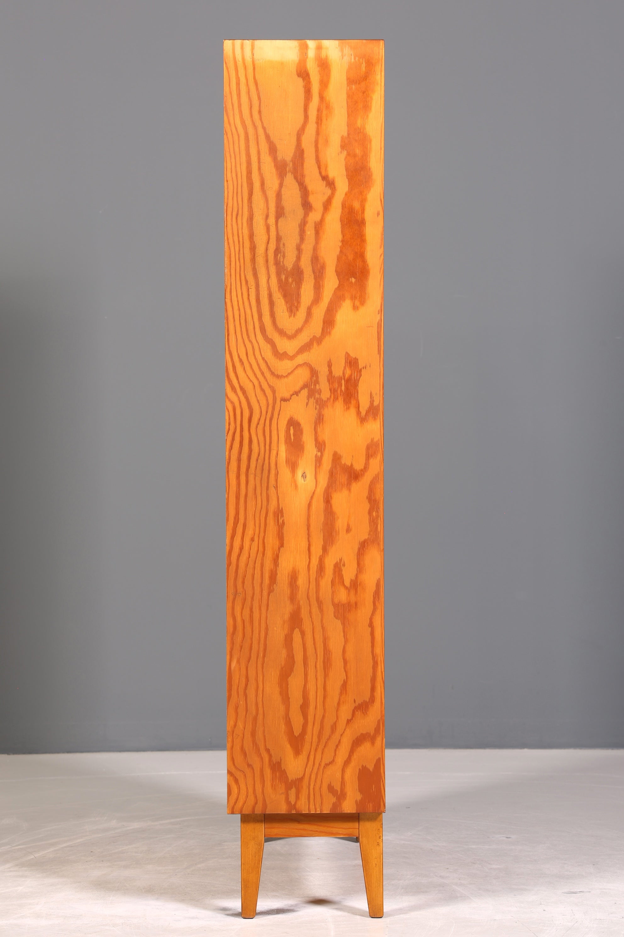 Stilvolles Mid Century Regal echt Holz Vintage Bücherregal Schrank Buchablage 60s Bookshelf 1 von 5
