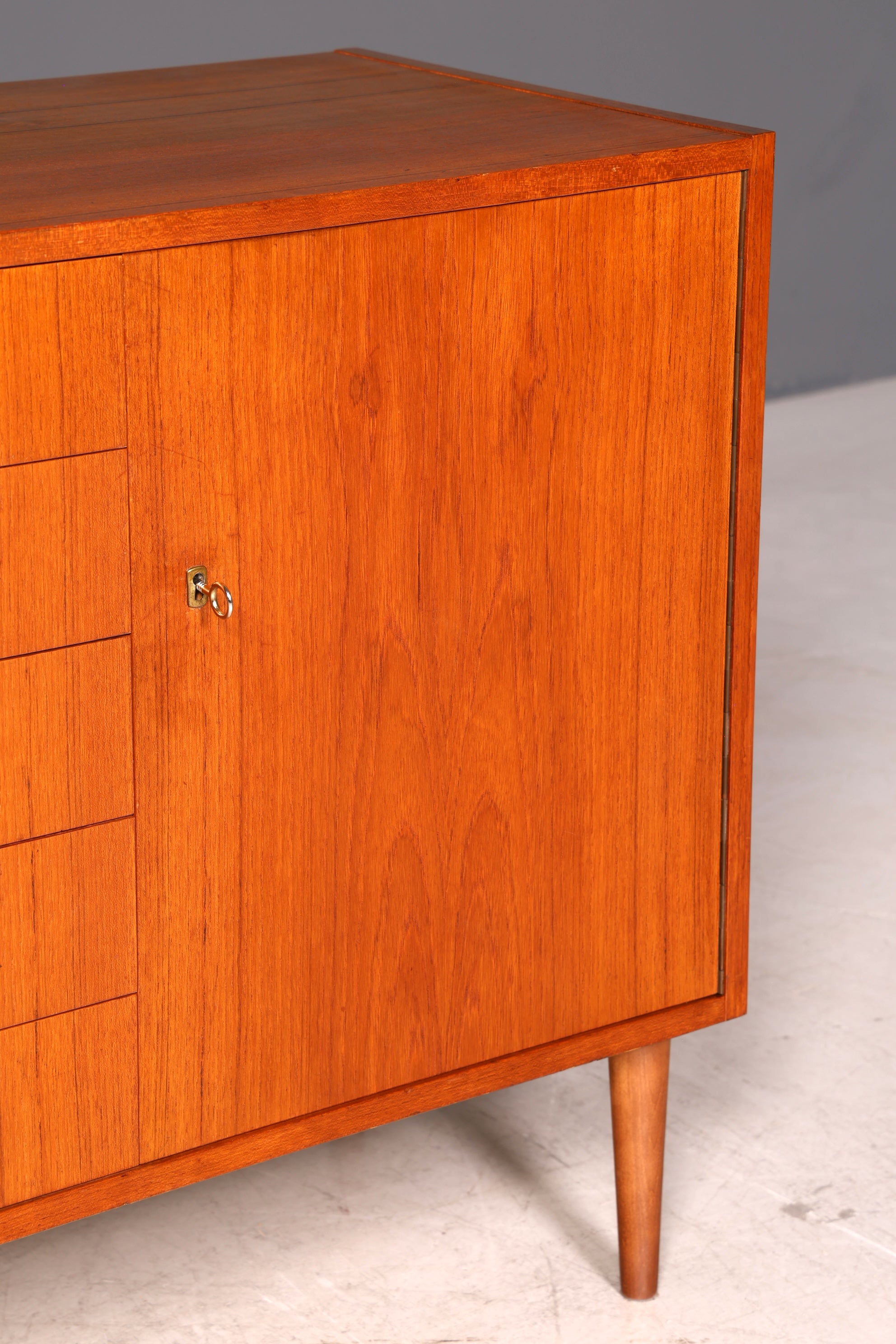 Traumhafte Mid Century Kommode echt Holz Sideboard Vintage Schubladen Kommode