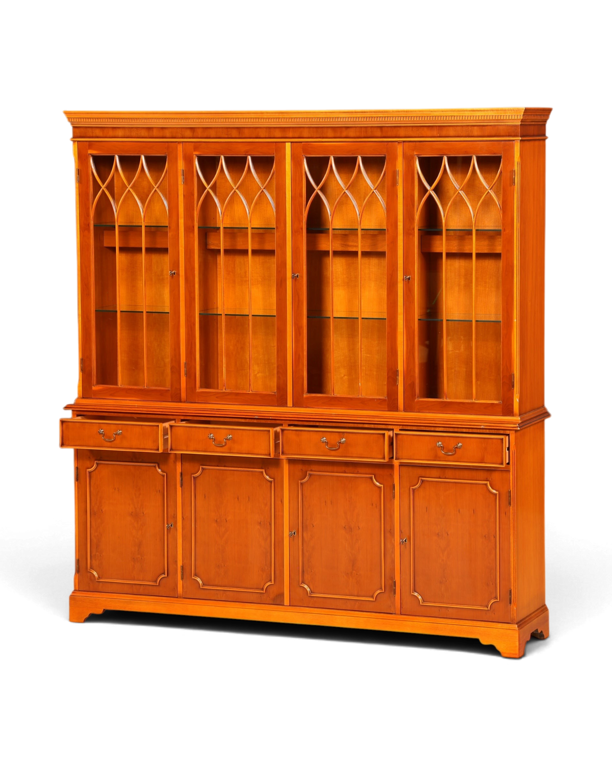 Englische Vitrine Eibe – Bild 3