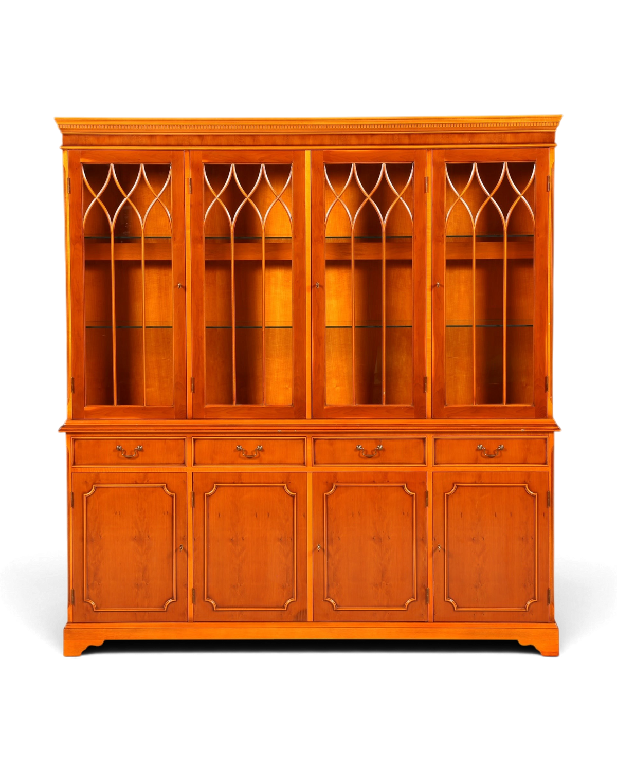 Englische Vitrine Eibe – Bild 4