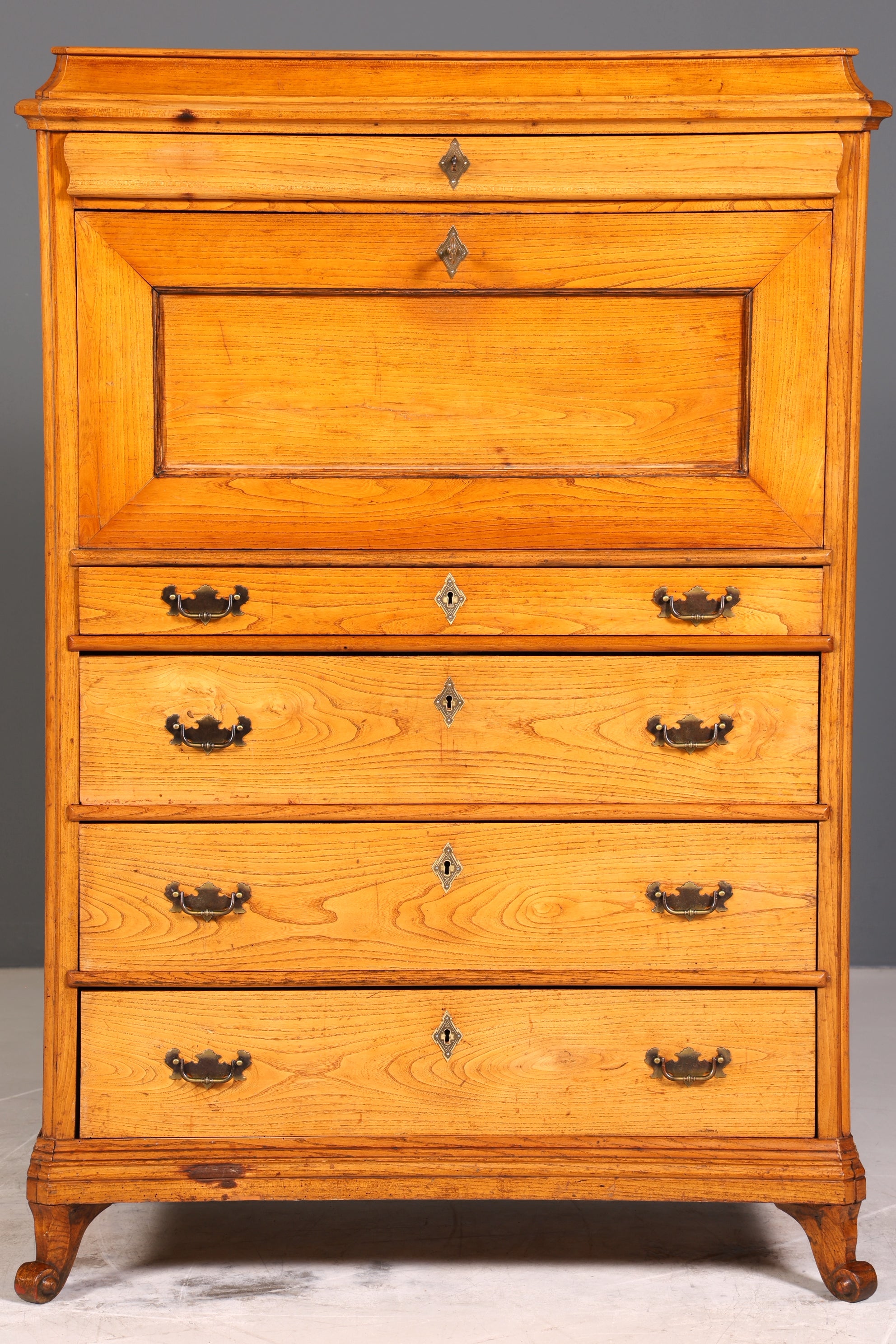 Wunderschöner Original Biedermeier Sekretär um 1860 Kommode Antik Bürokommode
