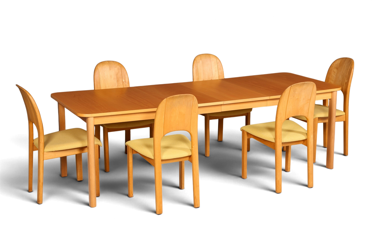 Schlichter Mid Century Esstisch ausziehbarer Vintage Tisch Retro Küchentisch