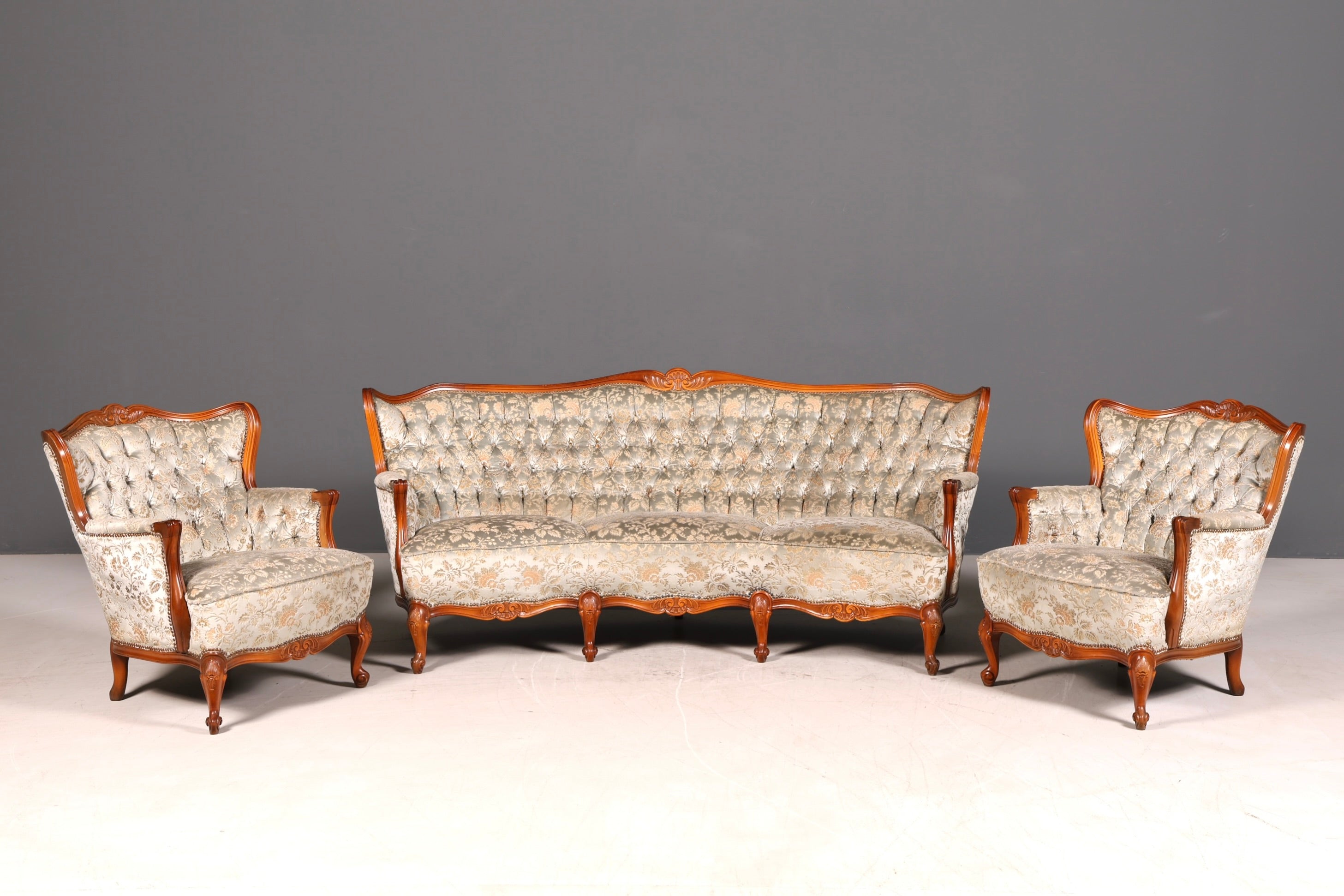 Wunderschöner Chippendale Sessel Antik Barock Stil Chesterfield Armlehnsessel 2 von 2