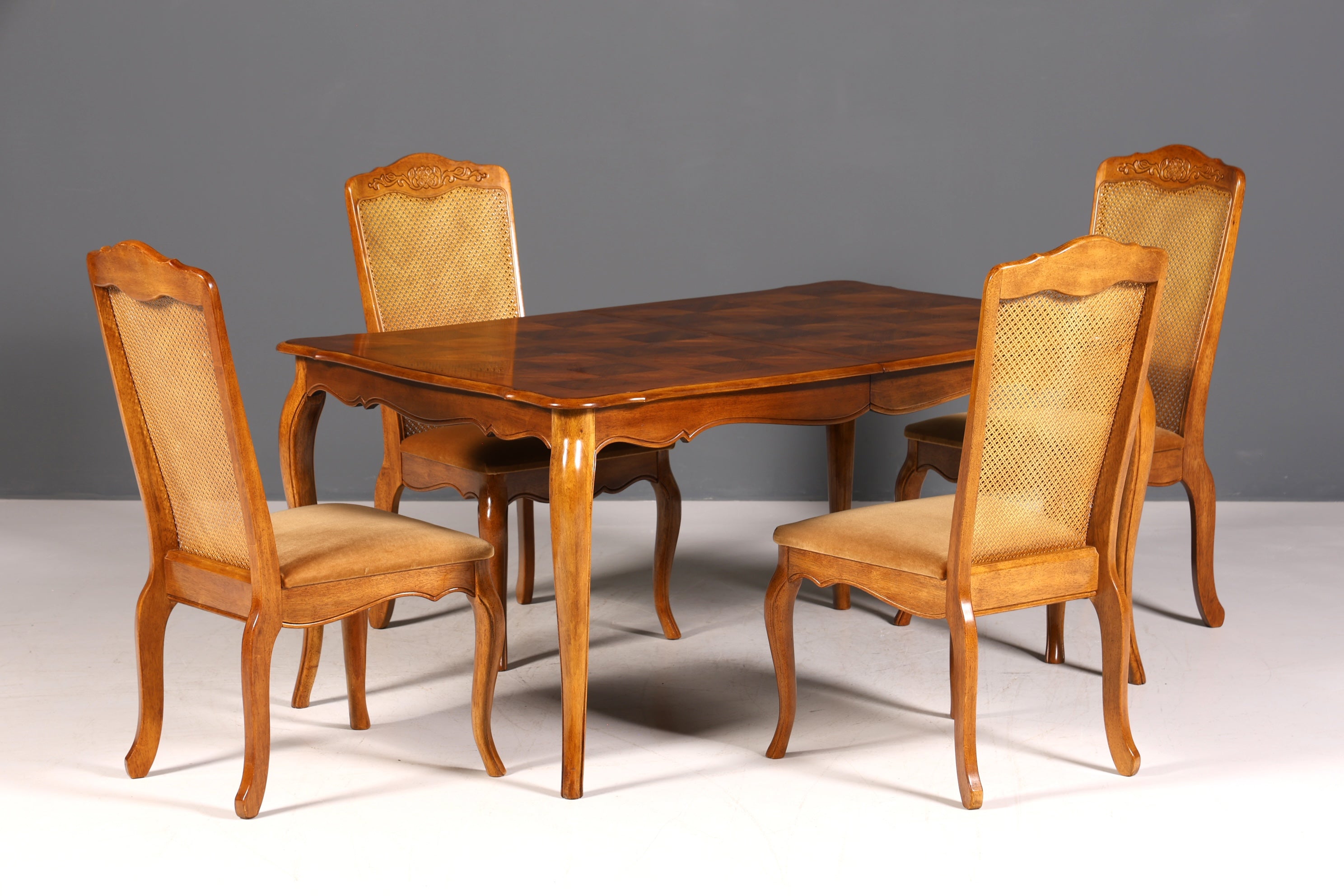 F988 Finish cm Wunderschöner Chippendale Tisch ausziehbarer Esstisch Küchentisch Barock Stil Esszimmer Tisch Konferenztisch