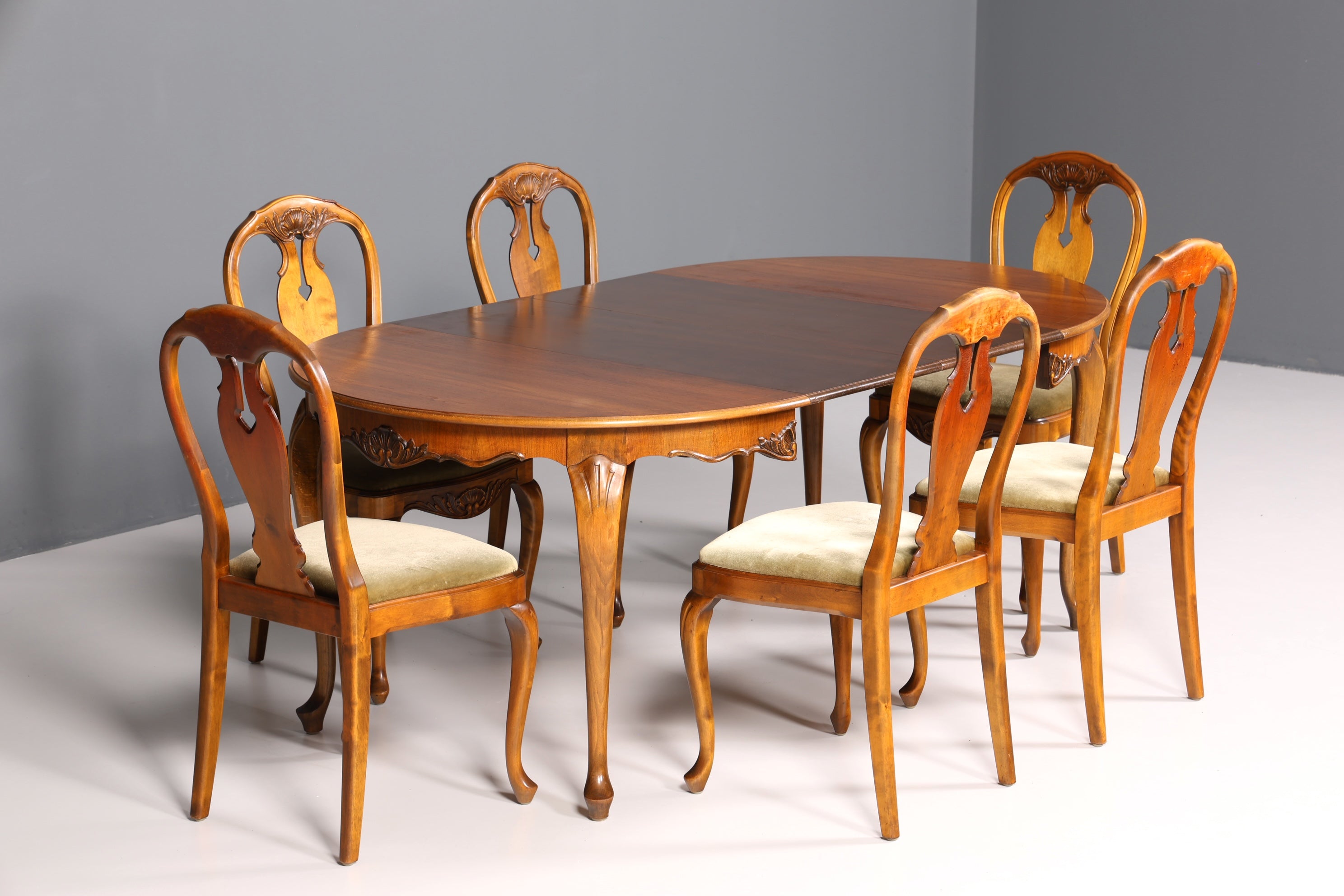 6x Wunderschöne Chippendale Stühle Barock Stil Stuhlset Polsterstuhl Set Küchenstühle Esszimmer Stühle