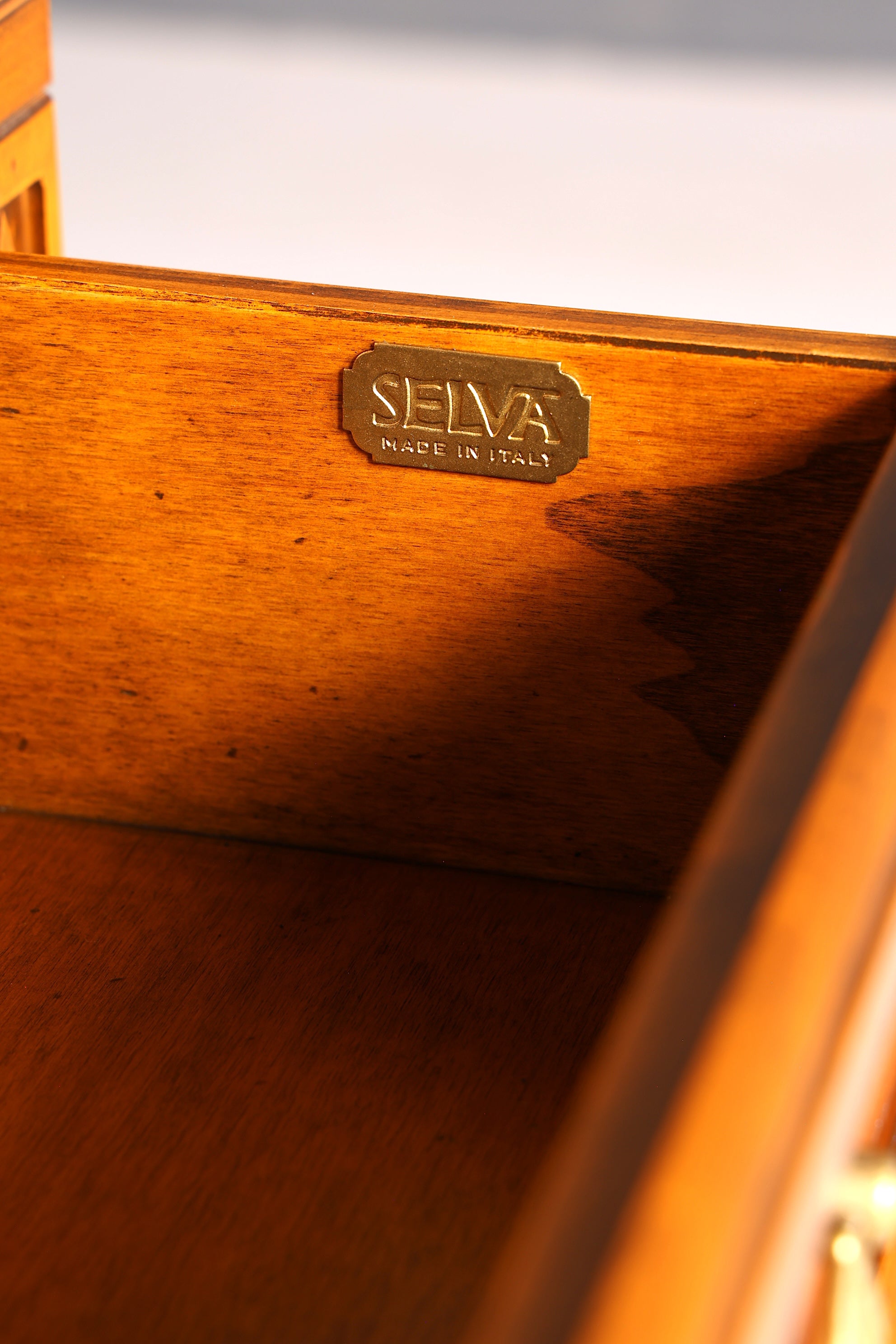 Edle Original Selva Vitrine Villa Borghese Antik Stil Massivholz Buffet Schrank Bibliothek