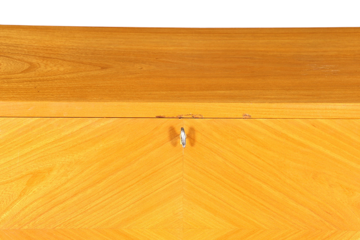 Schlichter Mid Century Sekretär Vintage Schreibmöbel echt Holz Kommode Retro Office Secretary