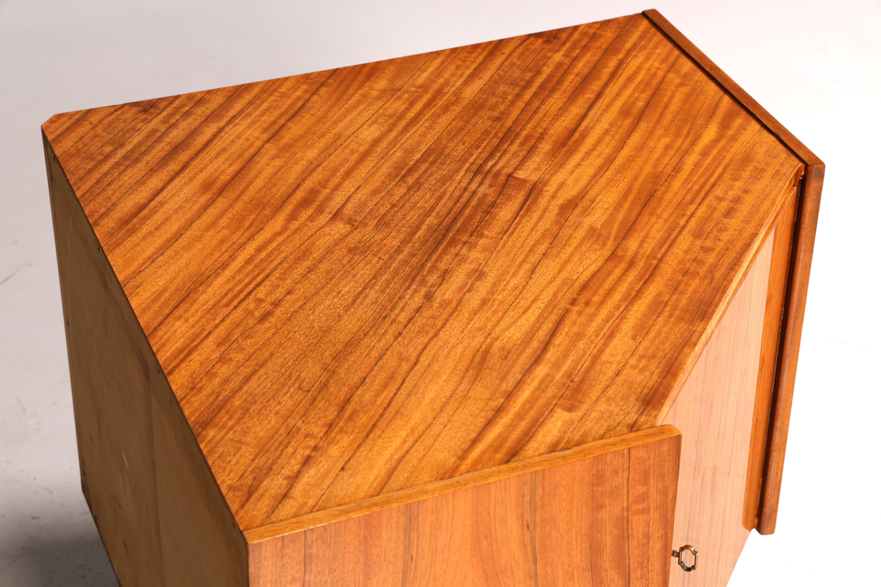 Beautiful Mid-Century Corner Cabinet Vintage Cabinet Corner Cabinet 1960s Solid Wood