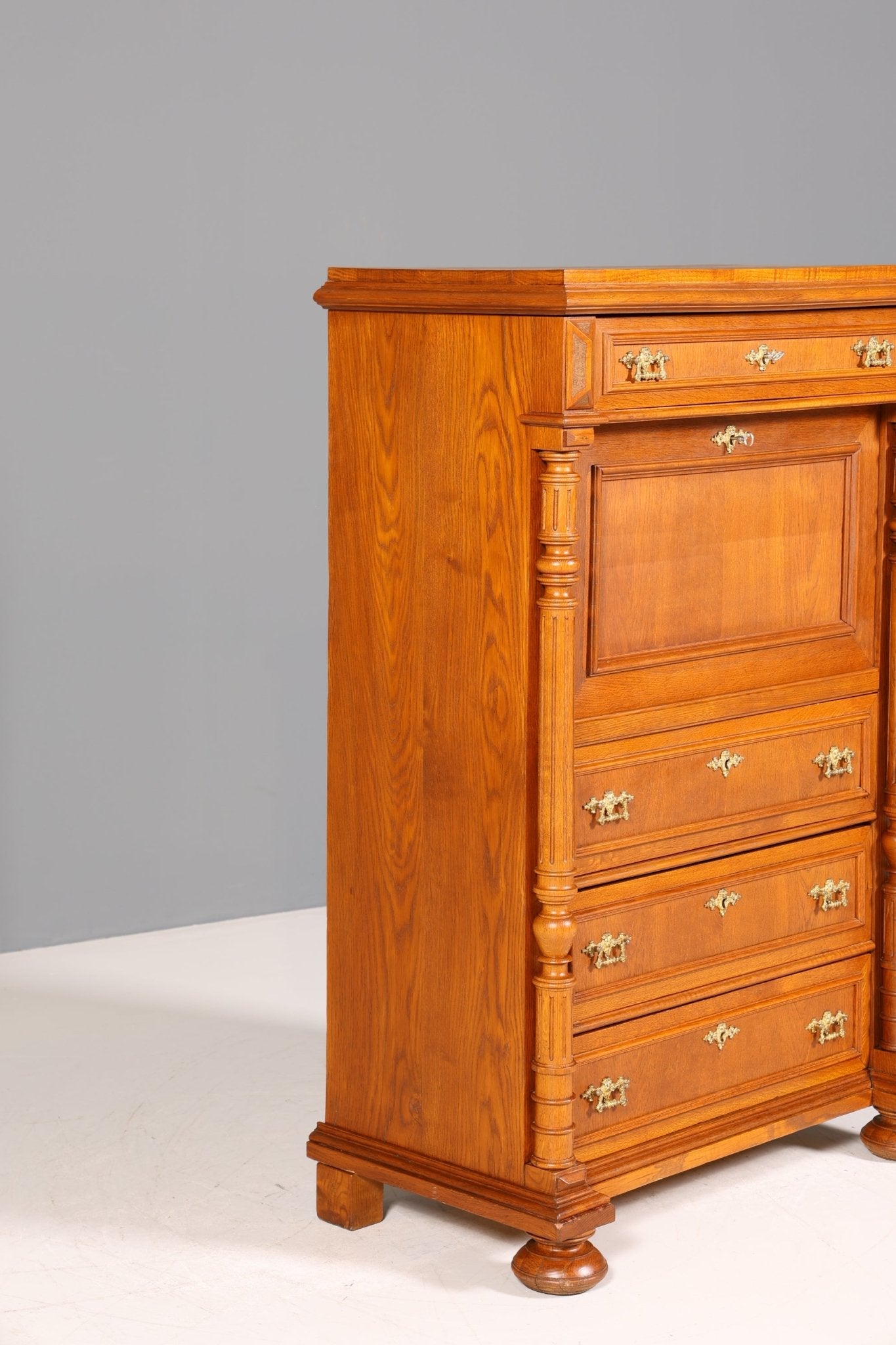 Stilvoller Gründerzeit Sekretär Vertiko Highboard Louis Philippe Kommode um 1880